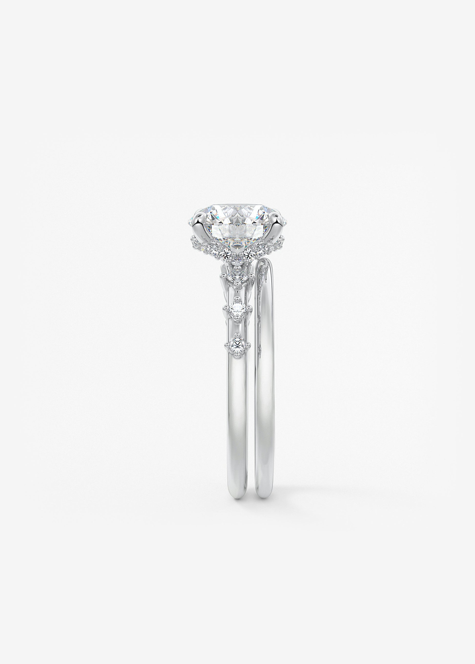 Oval Solitaire With Raised Basket Gallery Lab Grown Diamond Engagement Ring