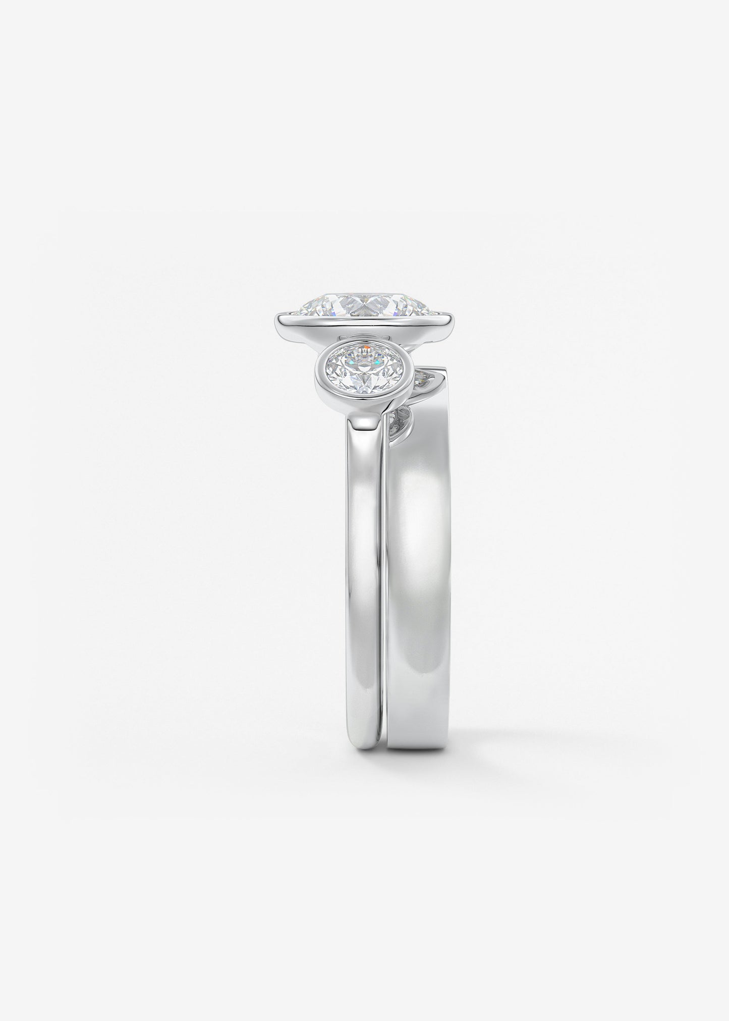 Oval Solitaire With Raised Basket Gallery Lab Grown Diamond Engagement Ring