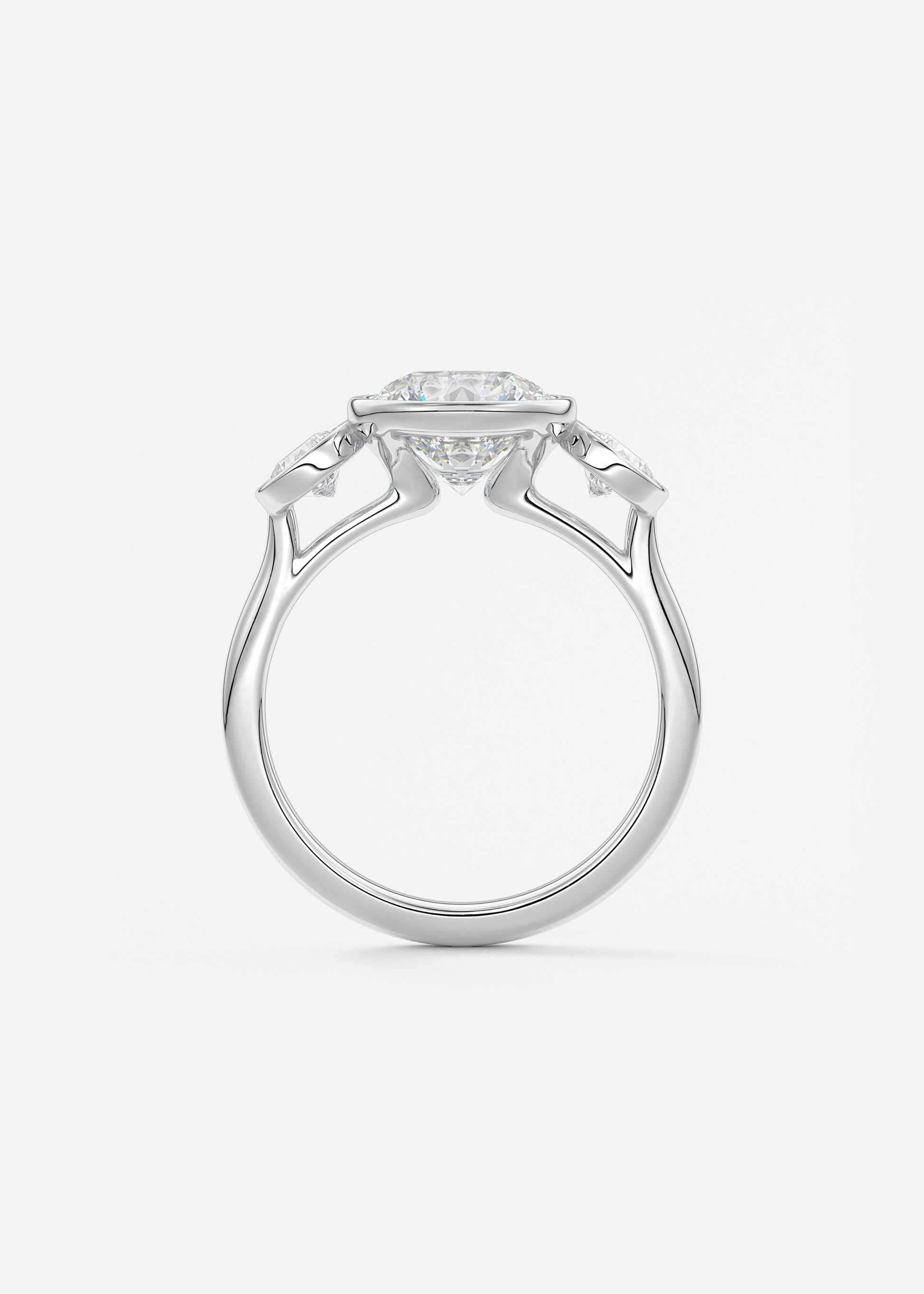 Oval Solitaire With Raised Basket Gallery Lab Grown Diamond Engagement Ring