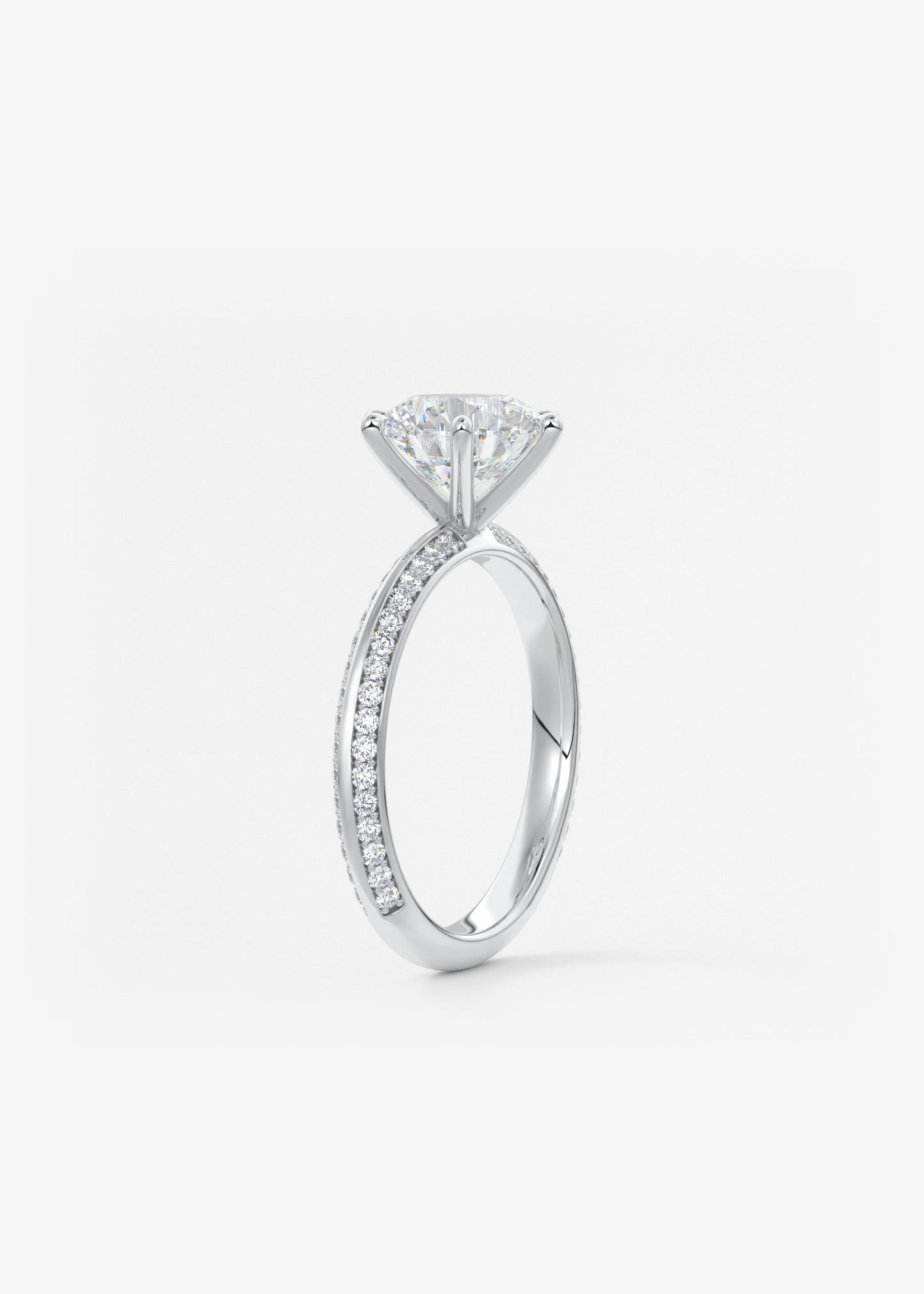 Oval Solitaire With Raised Basket Gallery Lab Grown Diamond Engagement Ring