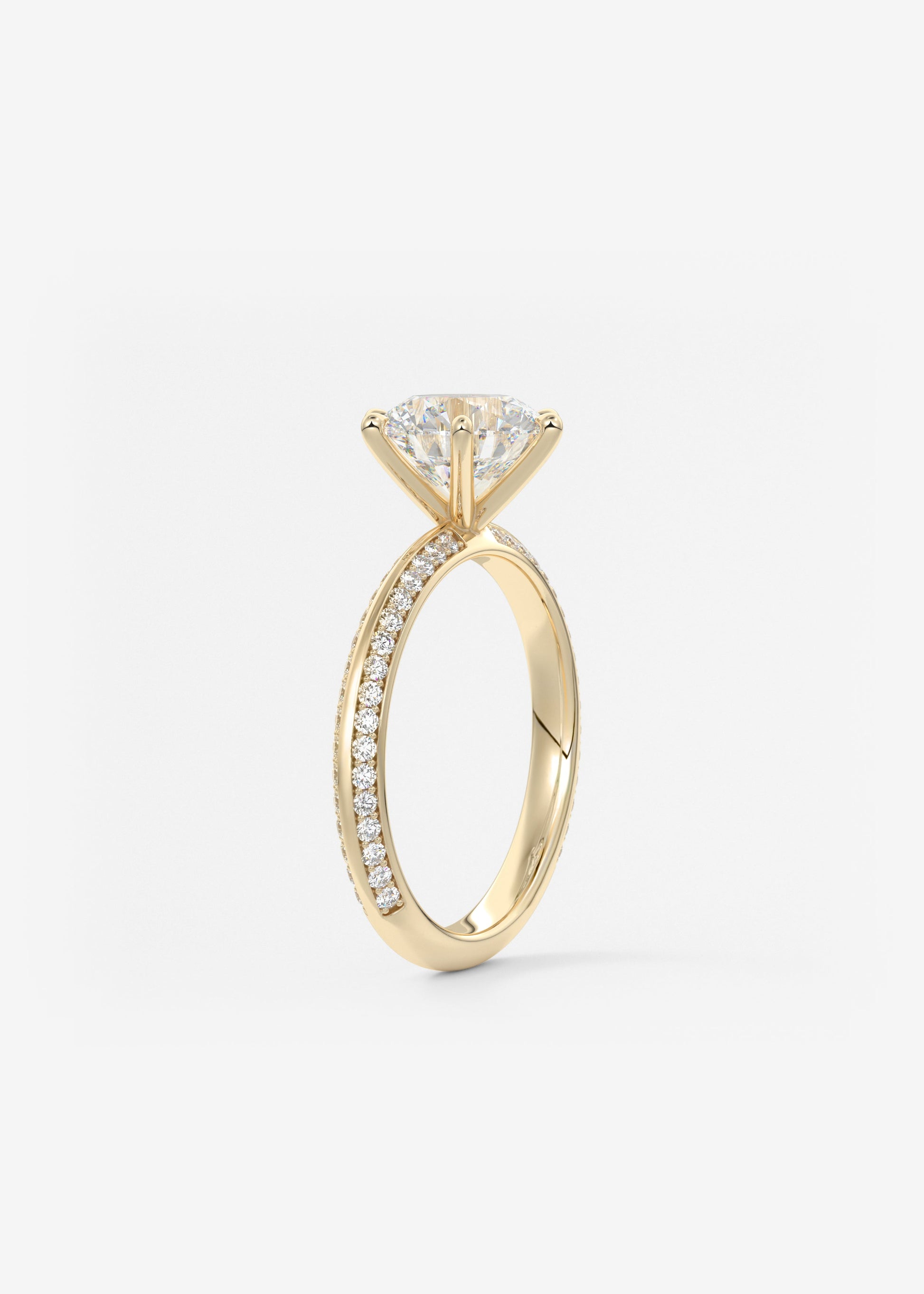 Oval Solitaire With Raised Basket Gallery Lab Grown Diamond Engagement Ring