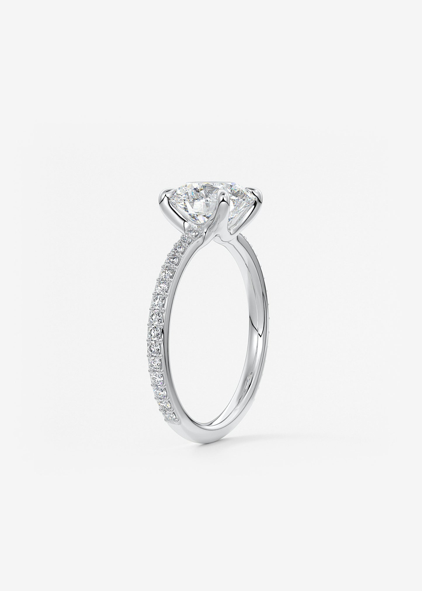 Oval Solitaire With Raised Basket Gallery Lab Grown Diamond Engagement Ring