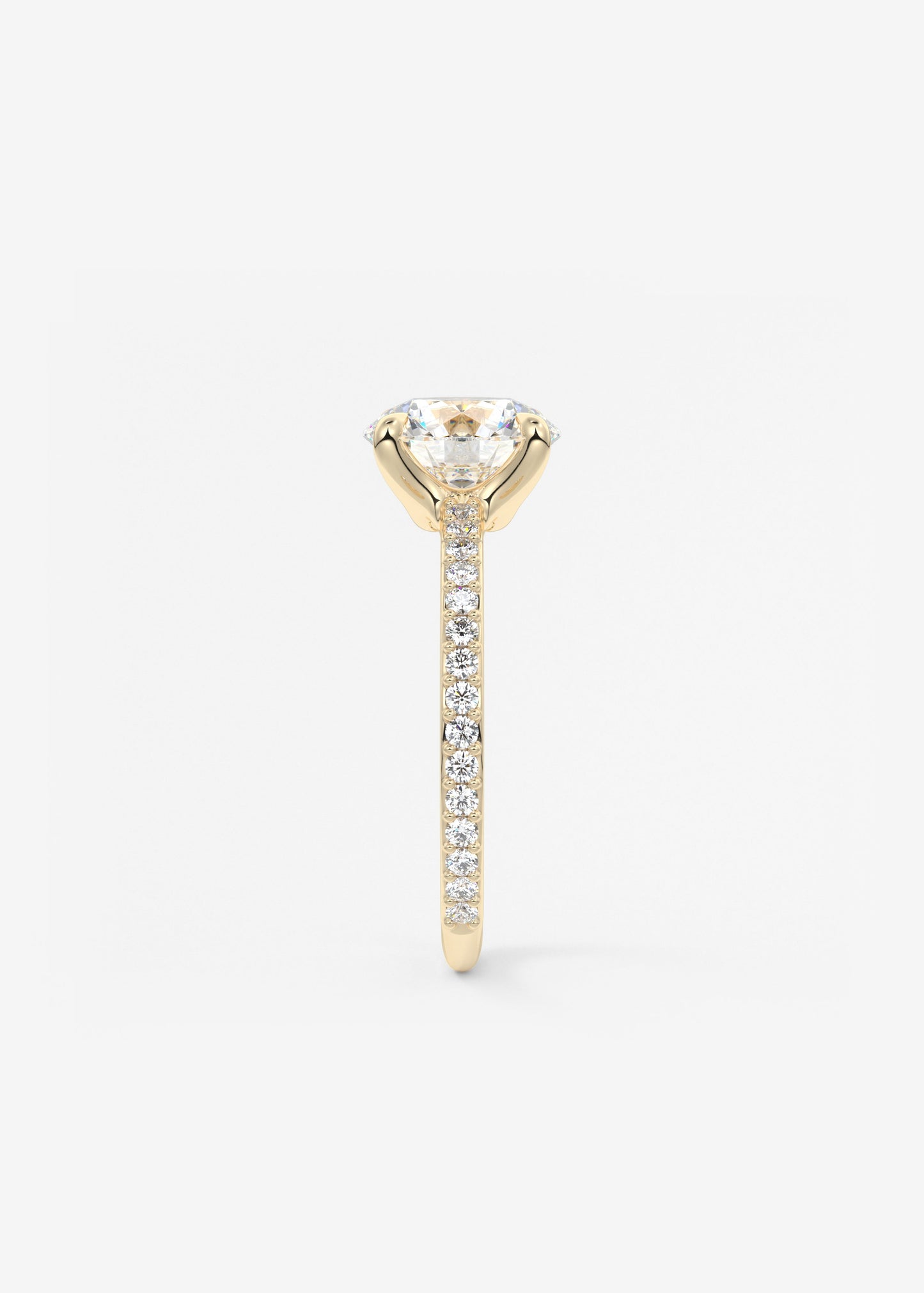 Oval Solitaire With Raised Basket Gallery Lab Grown Diamond Engagement Ring