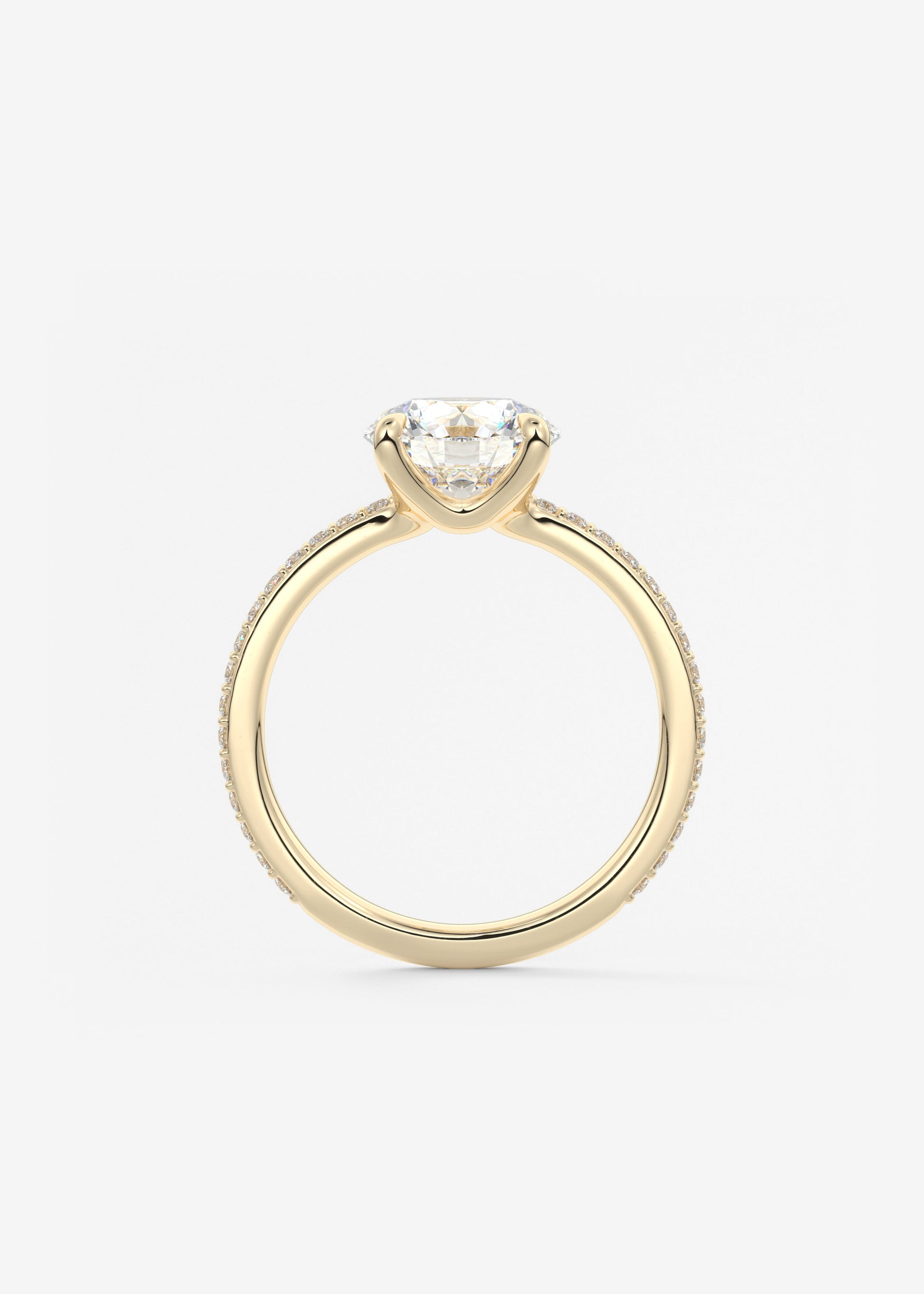 Oval Solitaire With Raised Basket Gallery Lab Grown Diamond Engagement Ring