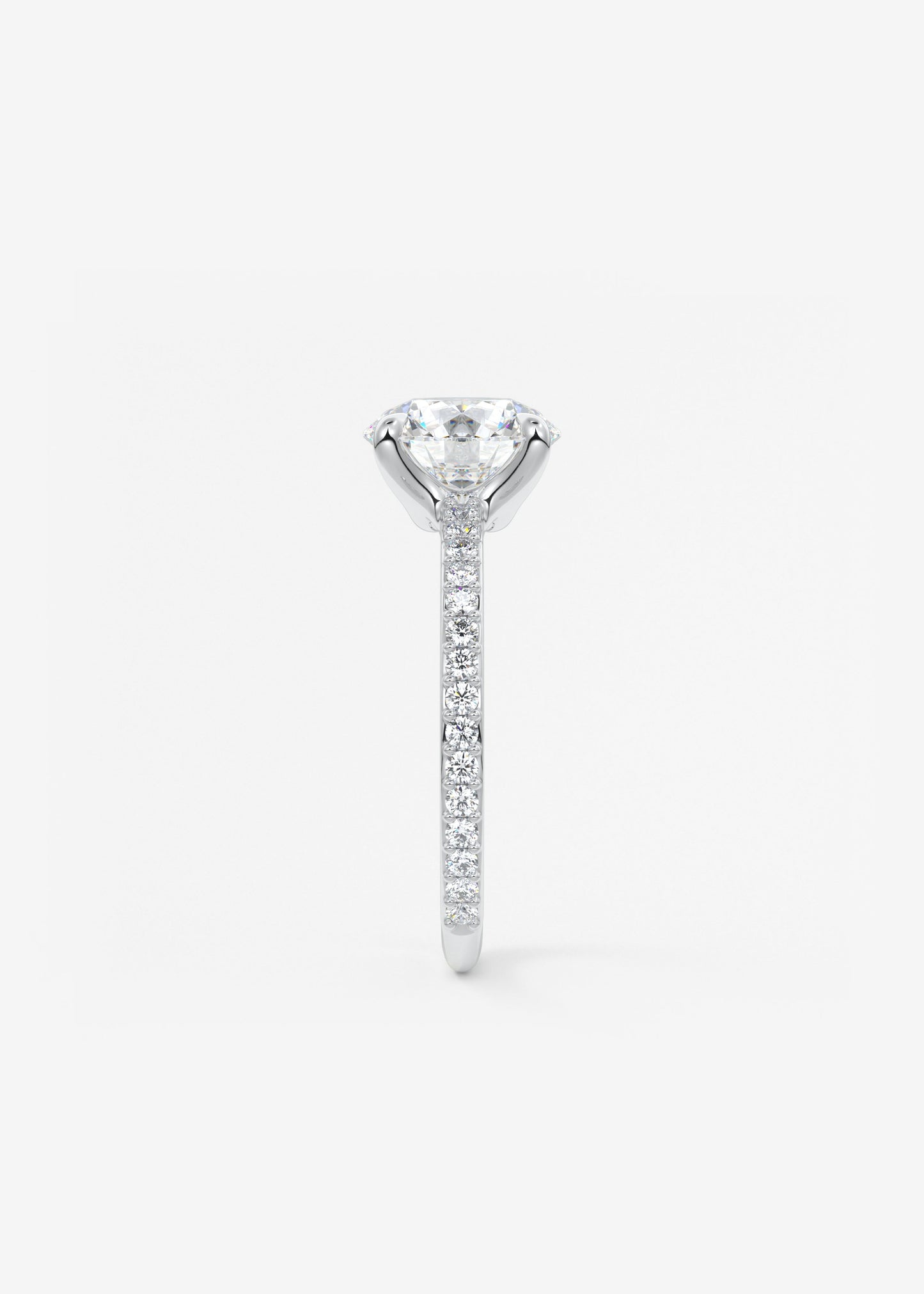 Oval Solitaire With Raised Basket Gallery Lab Grown Diamond Engagement Ring