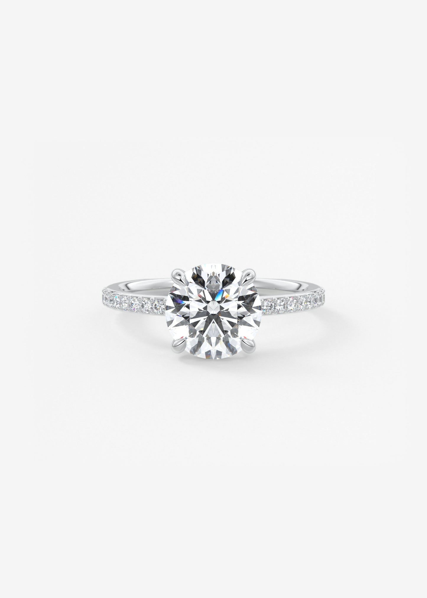Oval Solitaire With Raised Basket Gallery Lab Grown Diamond Engagement Ring