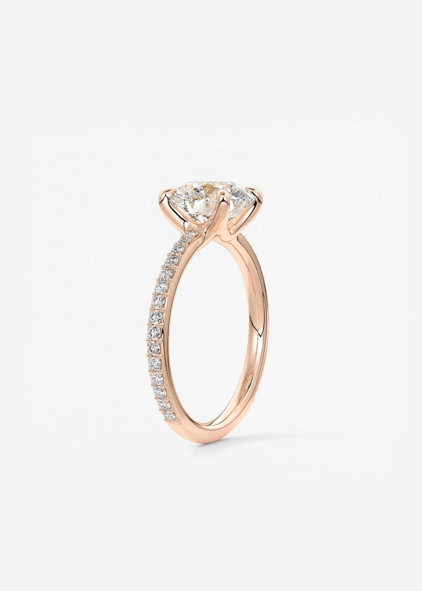 Oval Solitaire With Raised Basket Gallery Lab Grown Diamond Engagement Ring