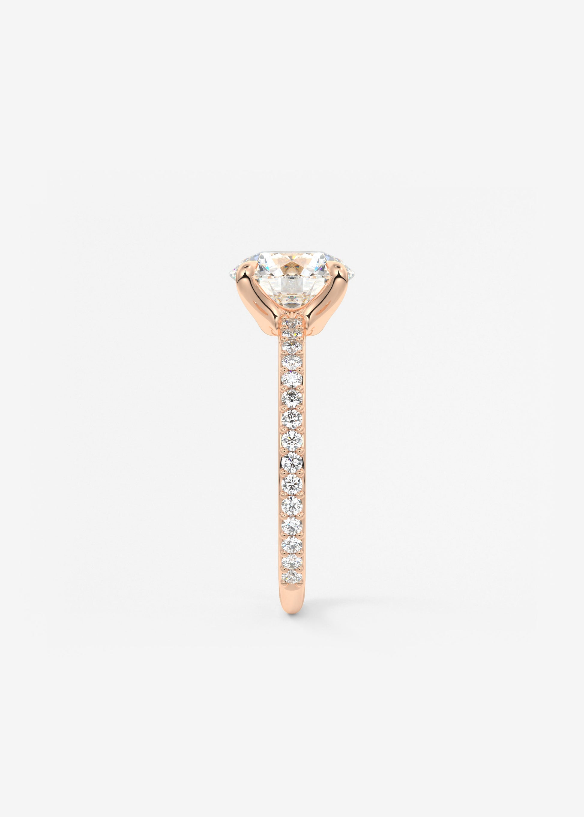 Oval Solitaire With Raised Basket Gallery Lab Grown Diamond Engagement Ring