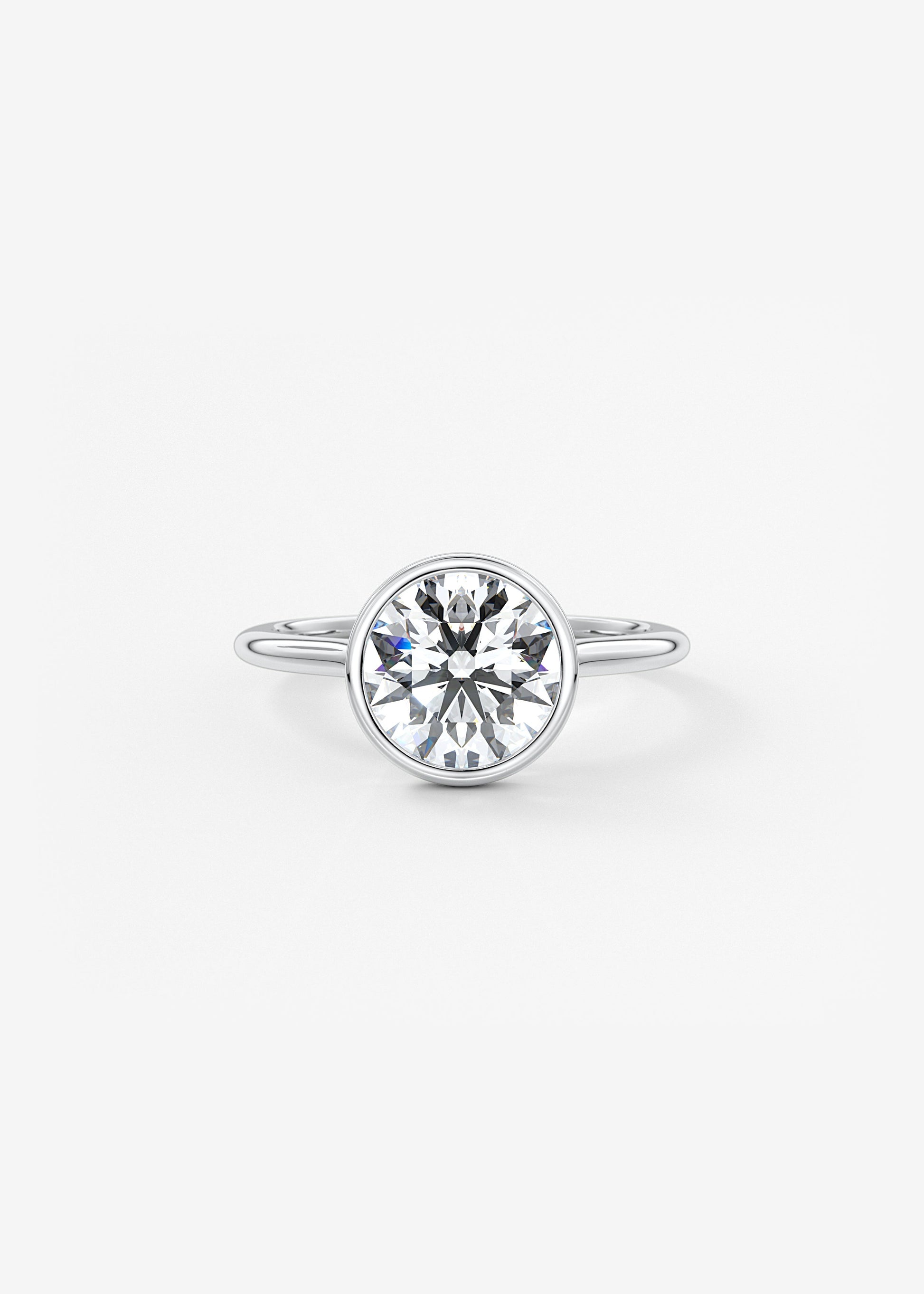 Oval Solitaire With Raised Basket Gallery Lab Grown Diamond Engagement Ring