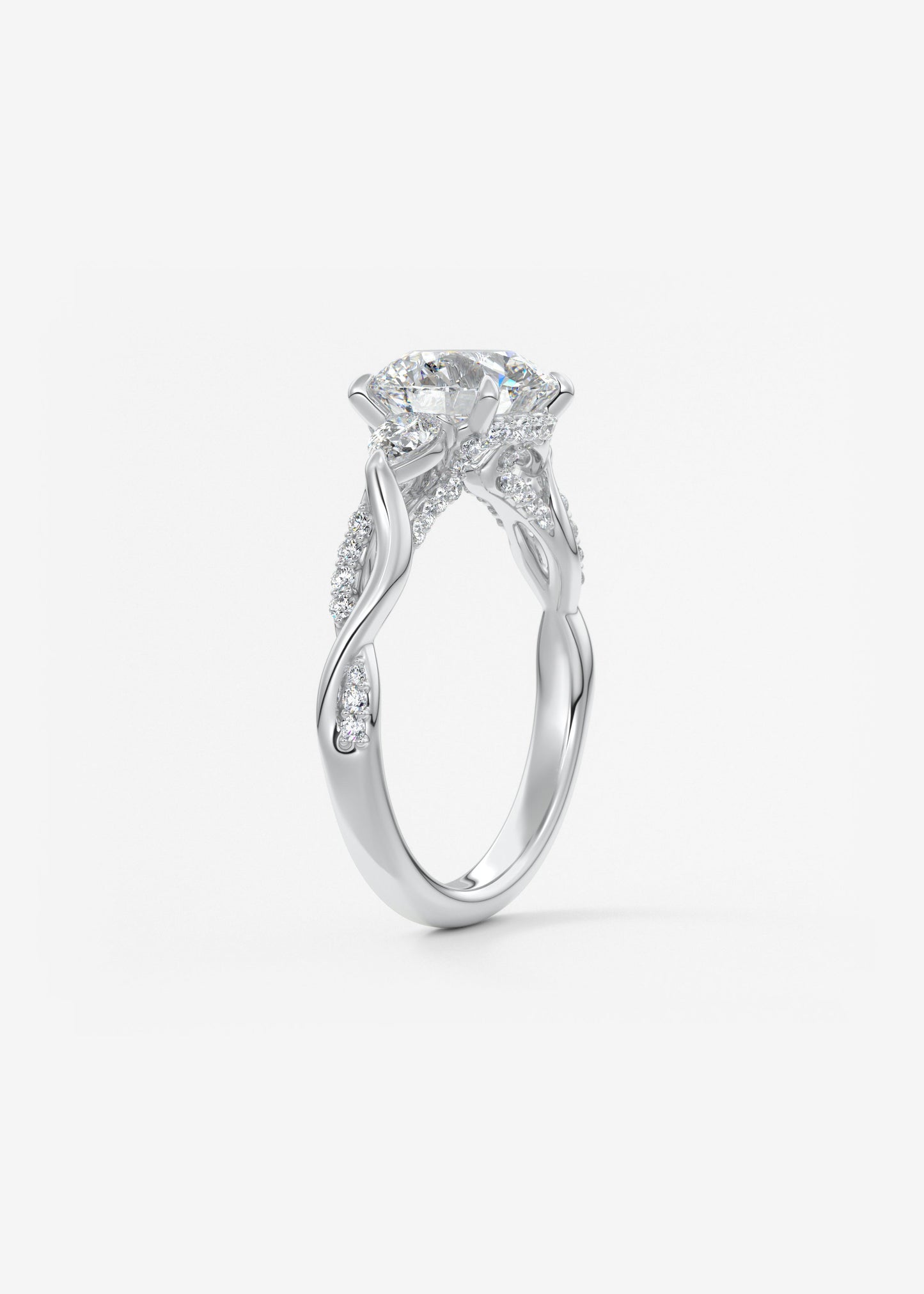Oval Solitaire With Raised Basket Gallery Lab Grown Diamond Engagement Ring