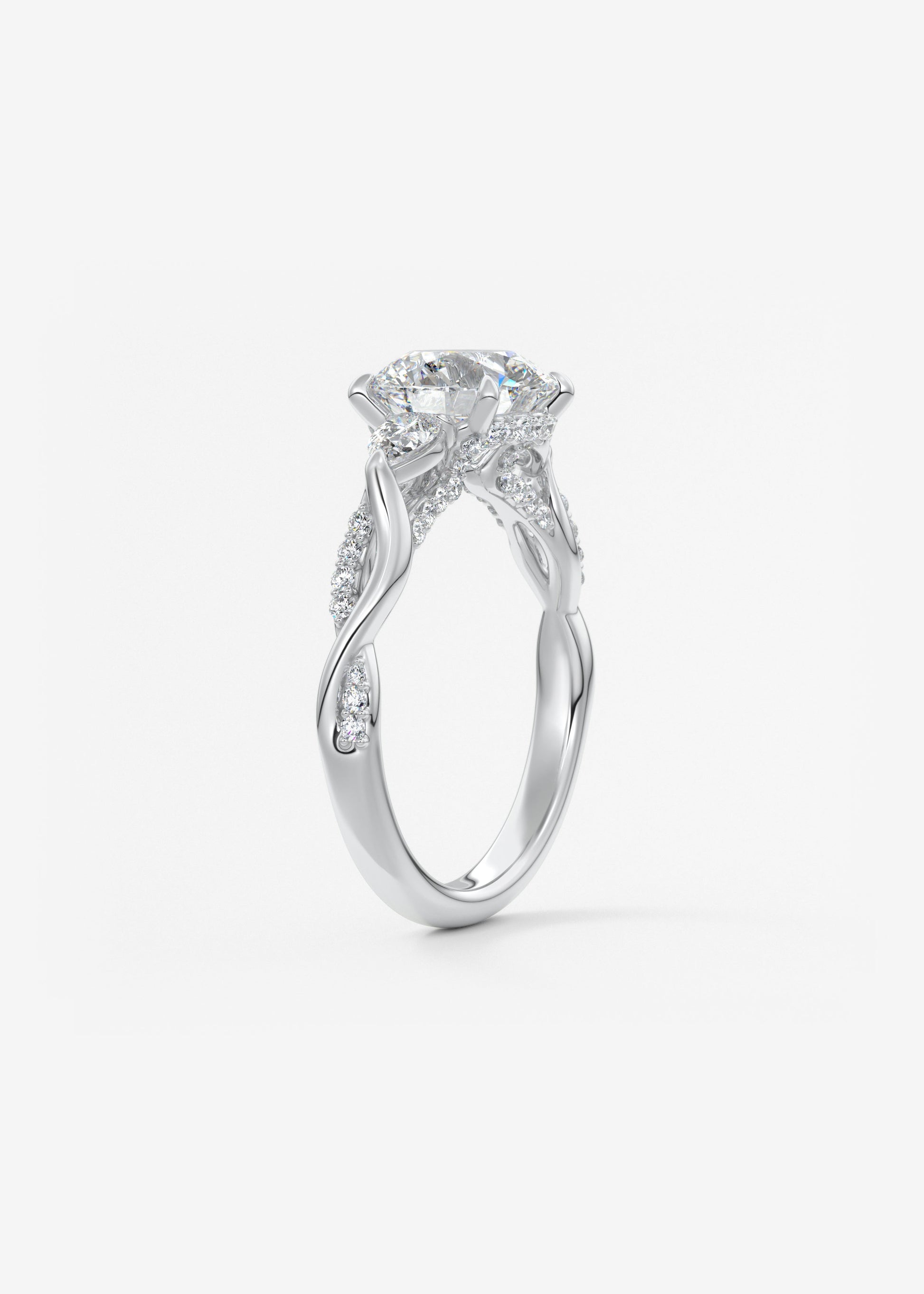 Oval Solitaire With Raised Basket Gallery Lab Grown Diamond Engagement Ring