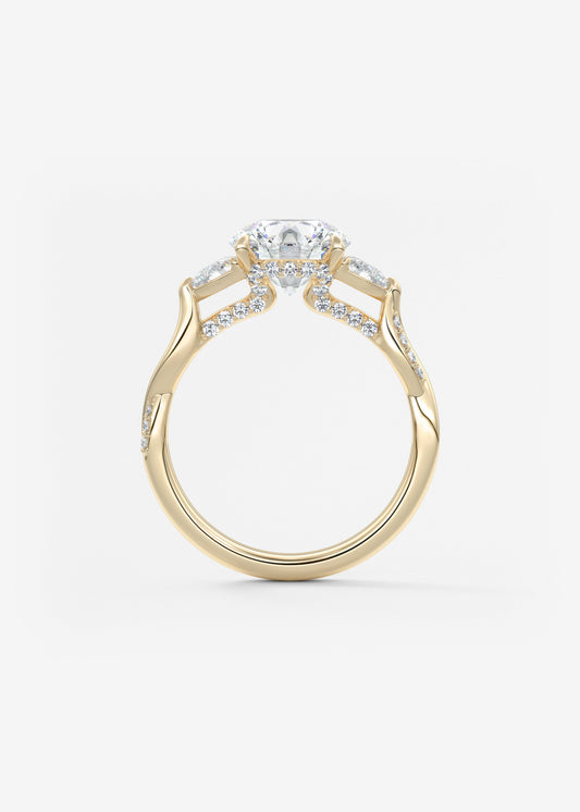 Oval Solitaire With Raised Basket Gallery Lab Grown Diamond Engagement Ring