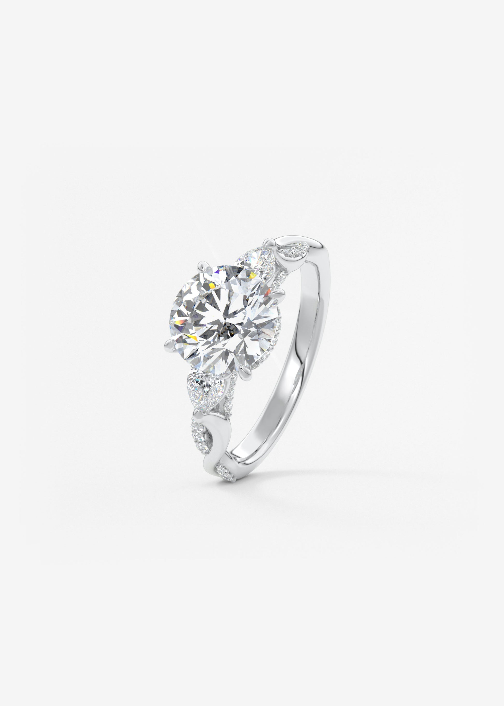 Oval Solitaire With Raised Basket Gallery Lab Grown Diamond Engagement Ring