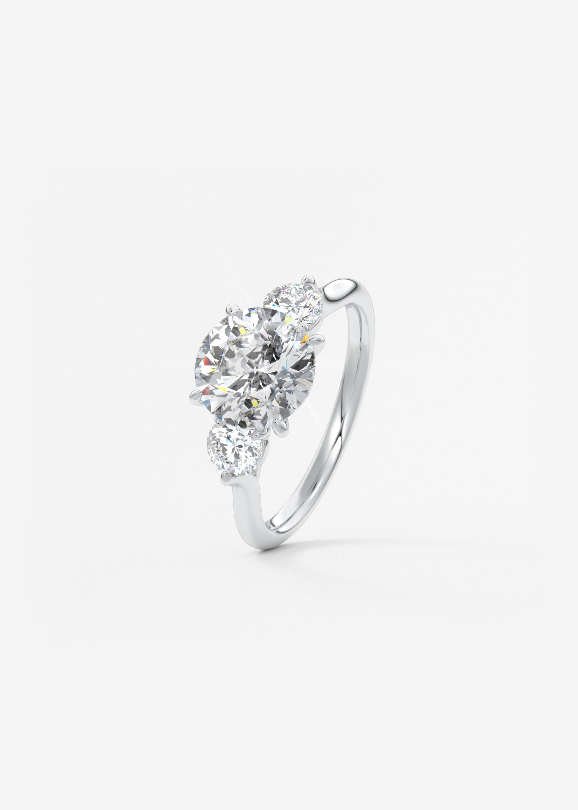 Oval Solitaire With Raised Basket Gallery Lab Grown Diamond Engagement Ring