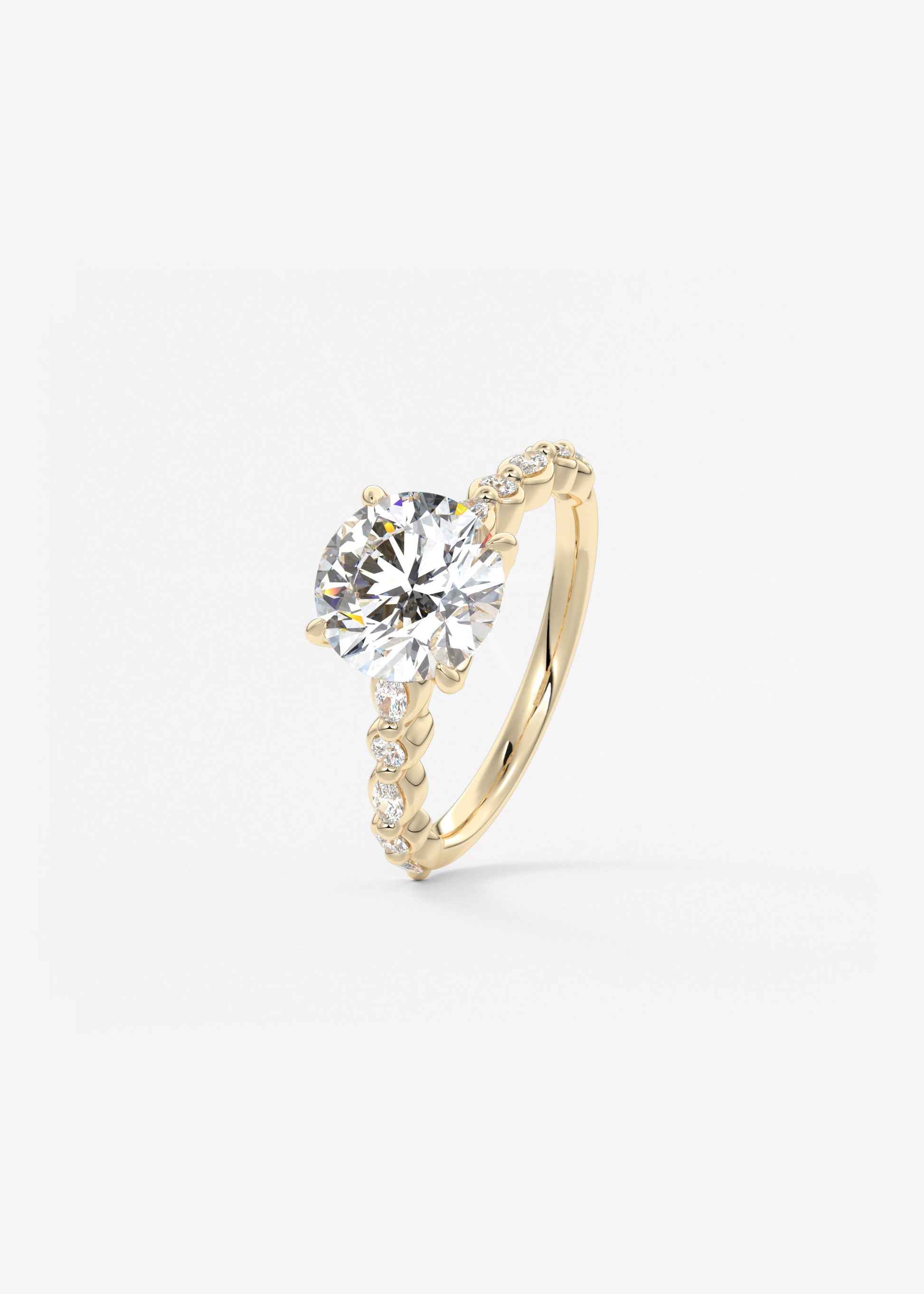Oval Solitaire With Raised Basket Gallery Lab Grown Diamond Engagement Ring