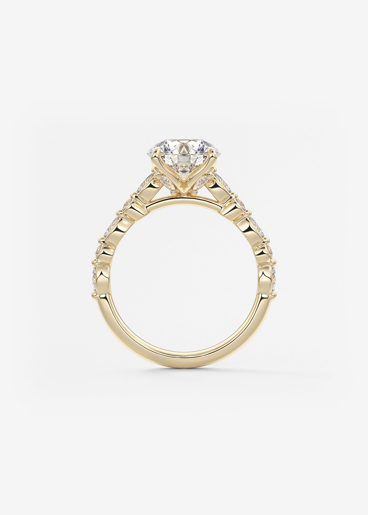 Oval Solitaire With Raised Basket Gallery Lab Grown Diamond Engagement Ring