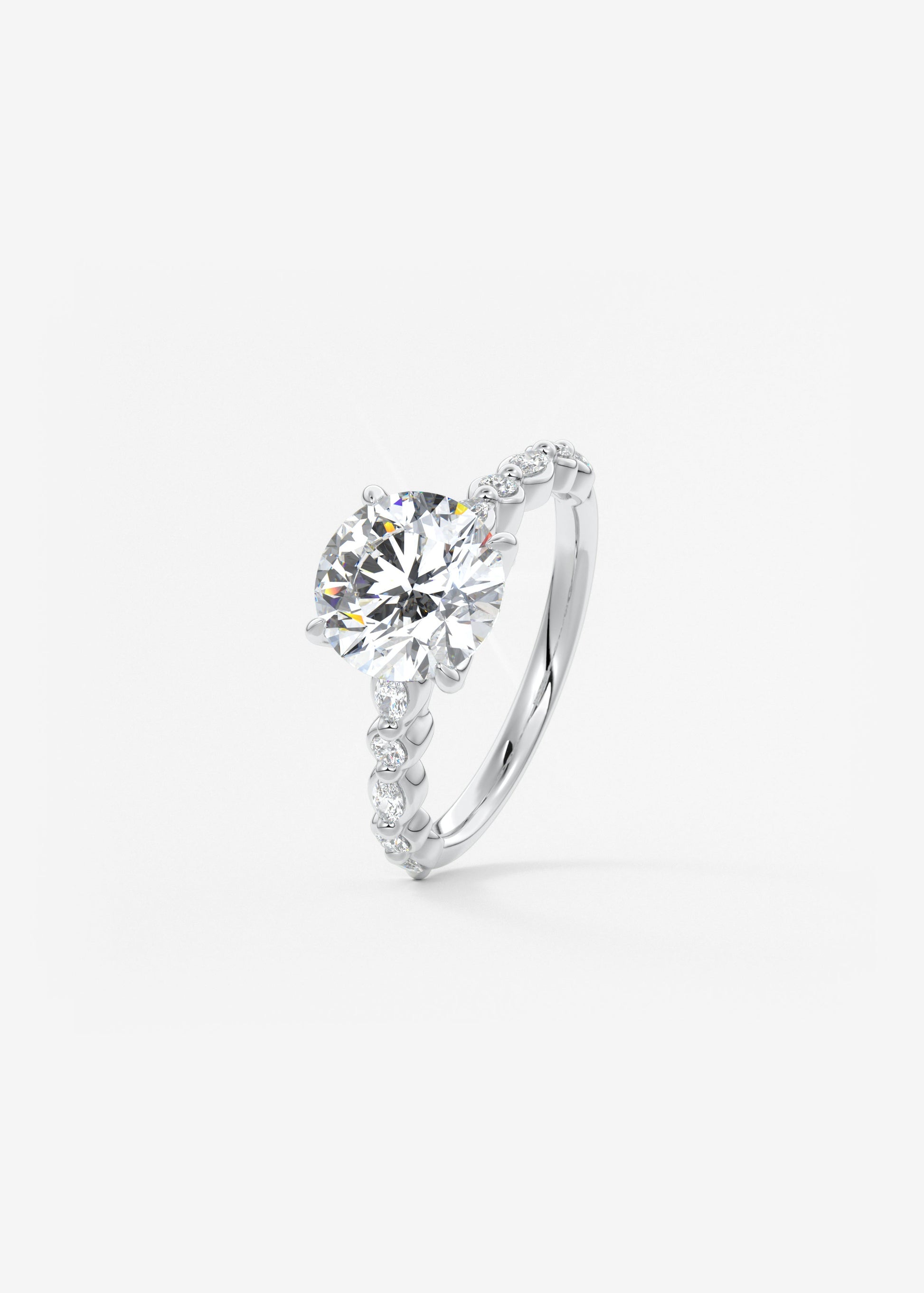 Oval Solitaire With Raised Basket Gallery Lab Grown Diamond Engagement Ring