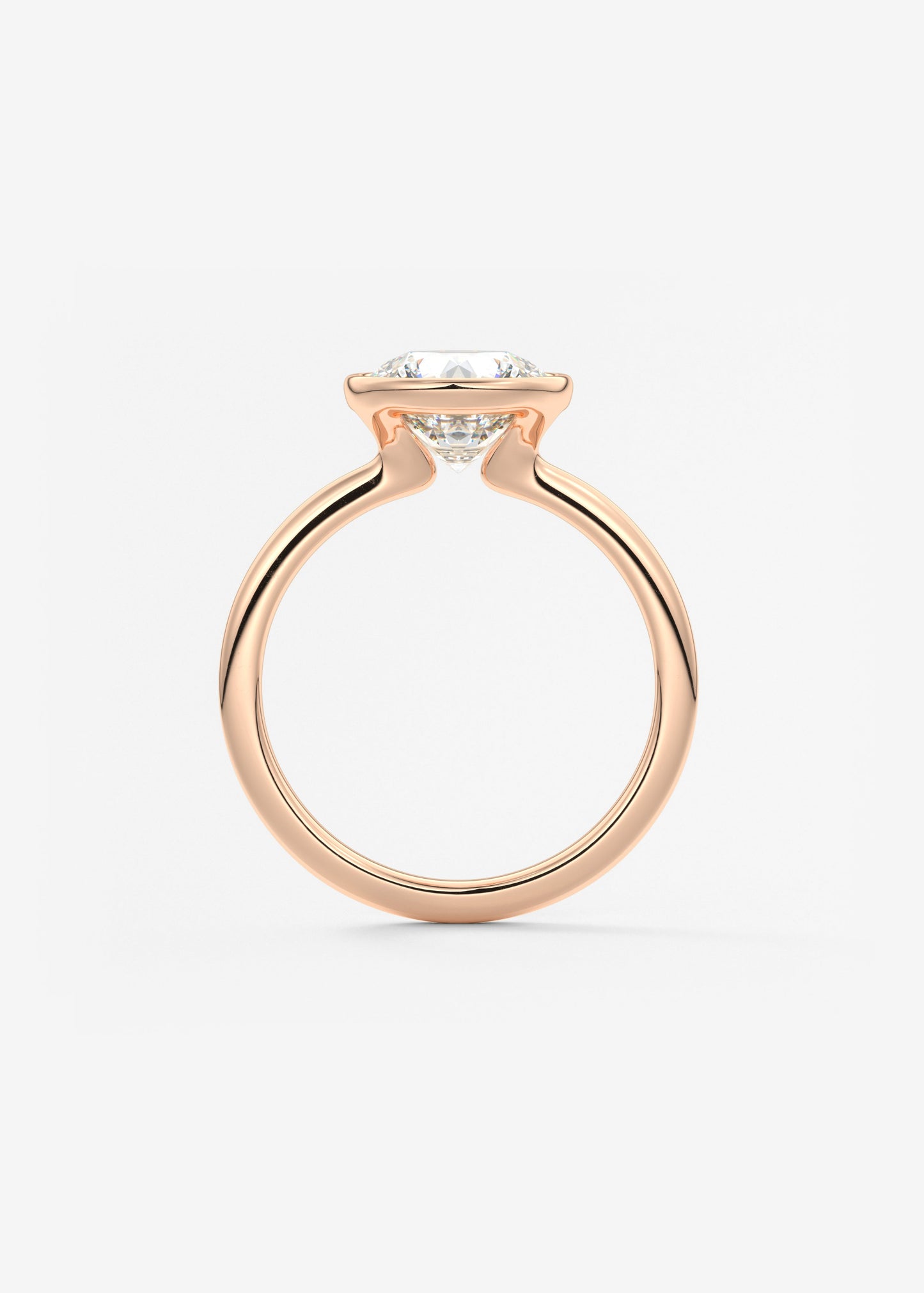 Oval Solitaire With Raised Basket Gallery Lab Grown Diamond Engagement Ring