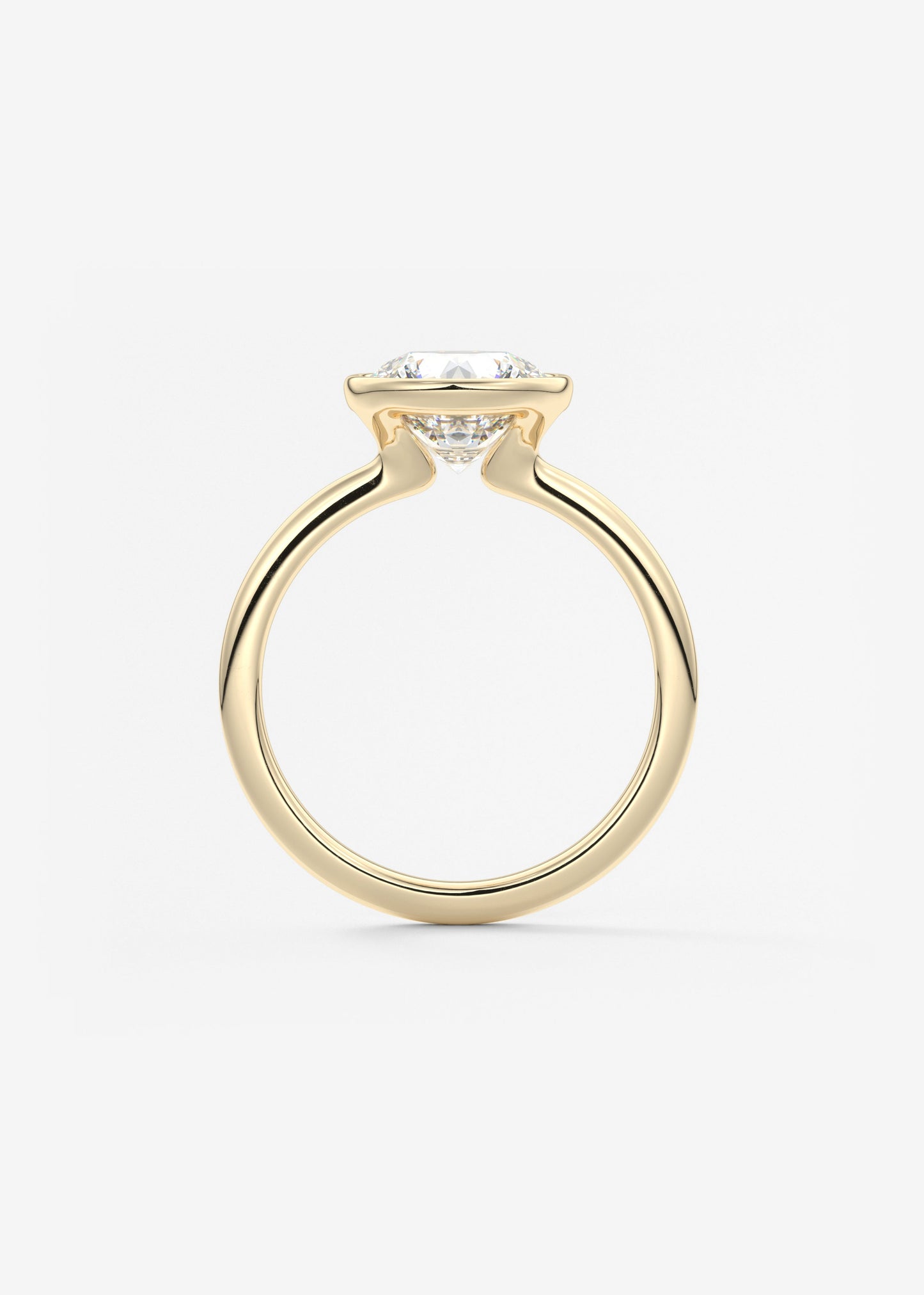 Oval Solitaire With Raised Basket Gallery Lab Grown Diamond Engagement Ring