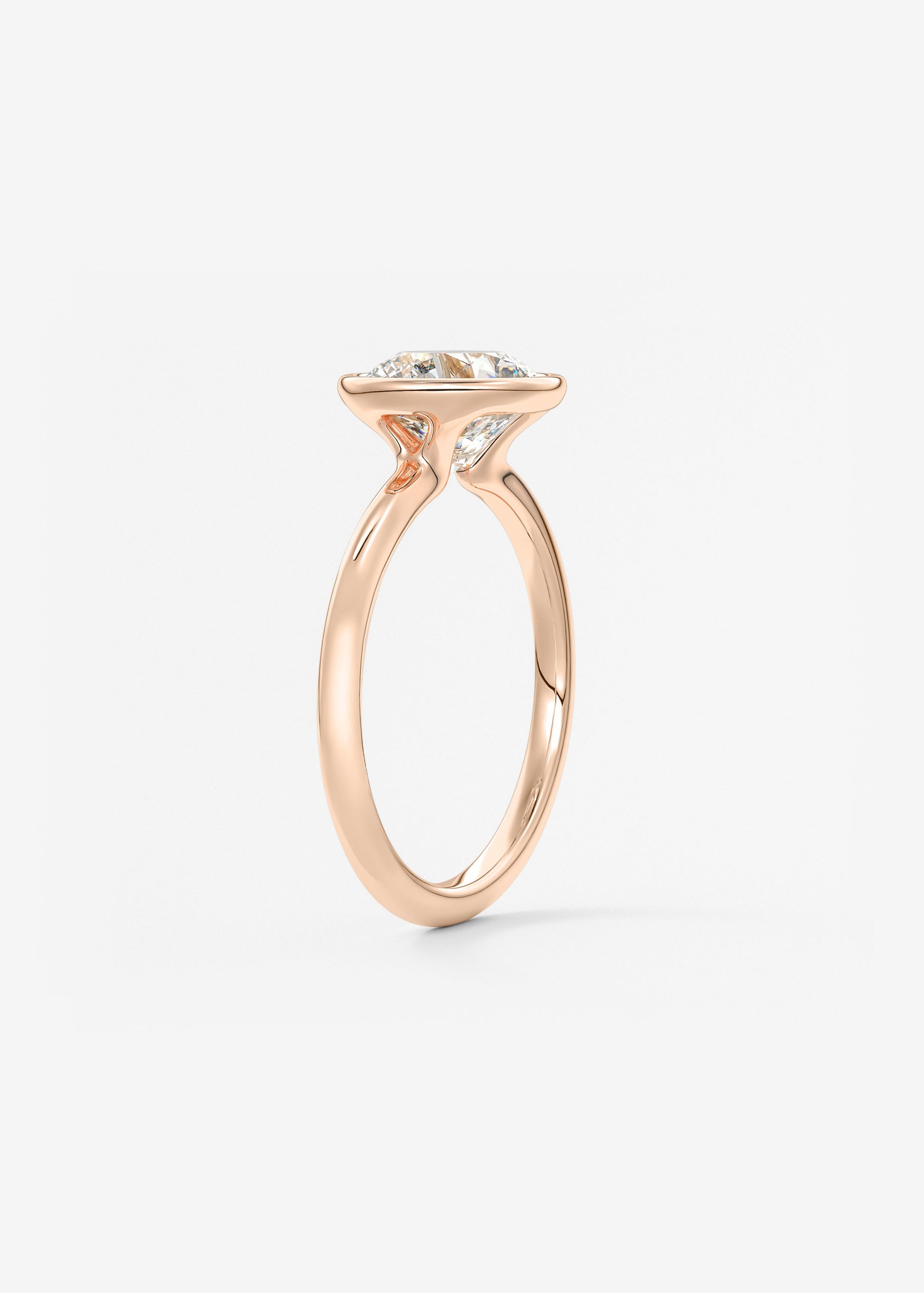 Oval Solitaire With Raised Basket Gallery Lab Grown Diamond Engagement Ring