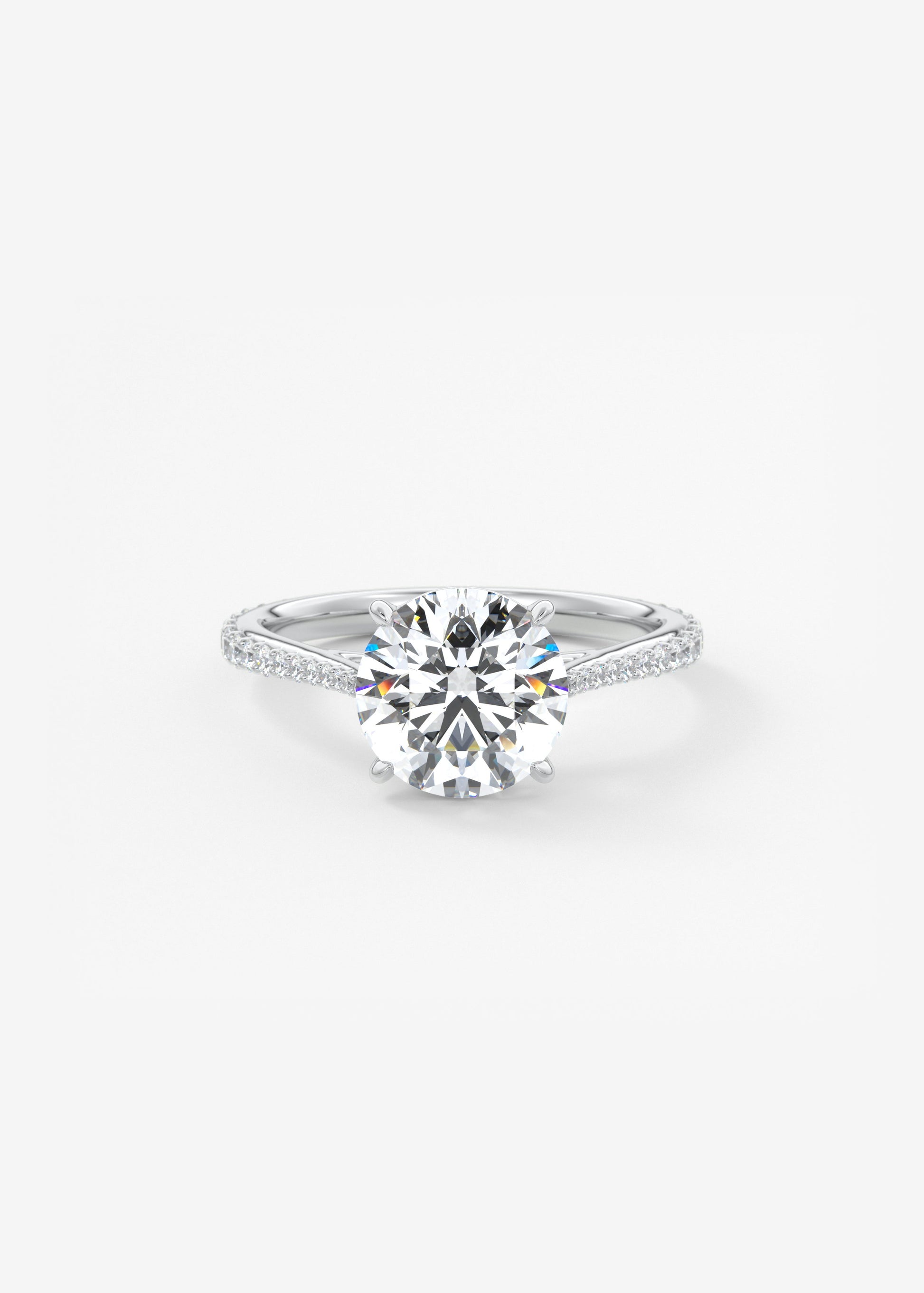 Oval Solitaire With Raised Basket Gallery Lab Grown Diamond Engagement Ring