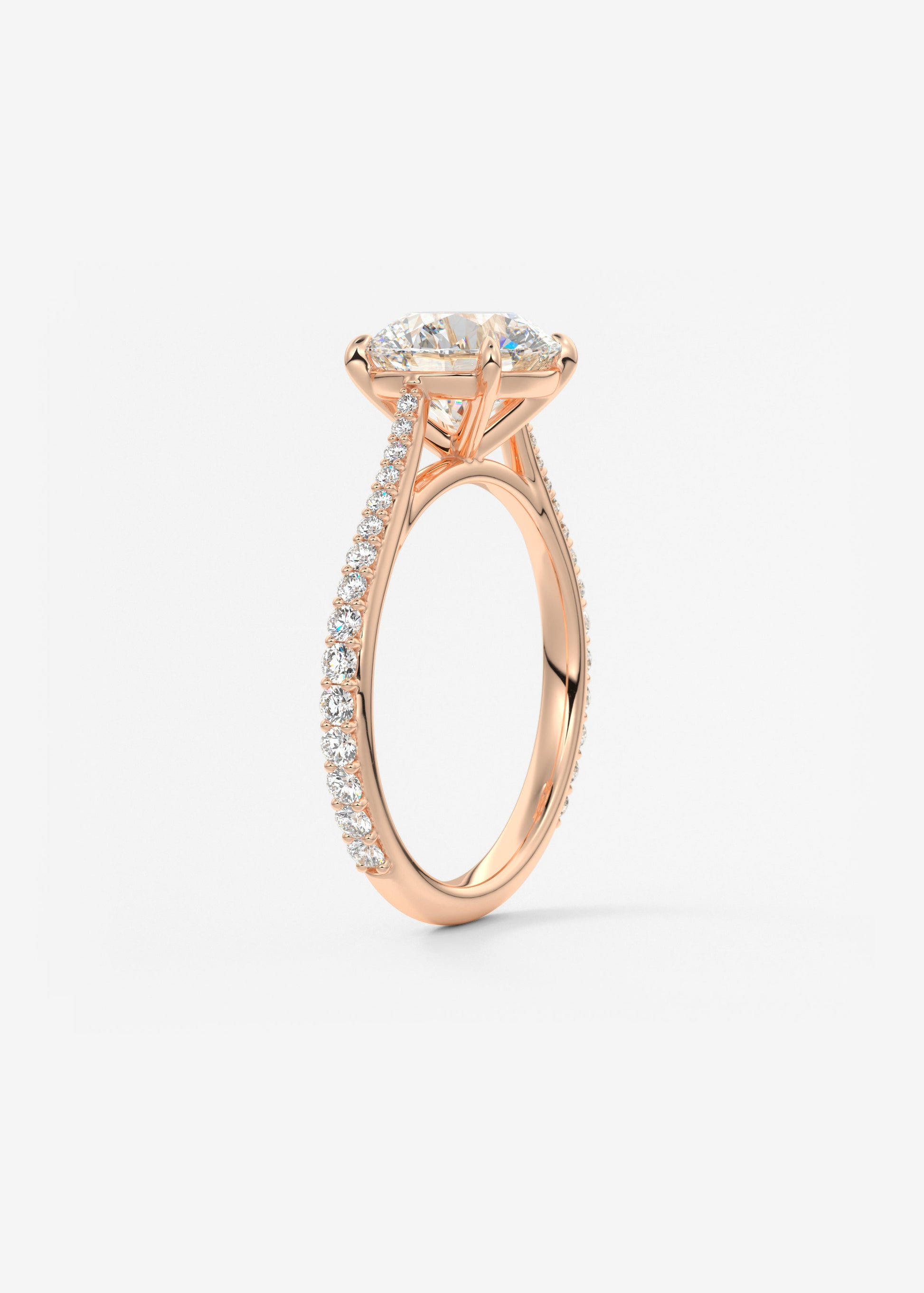 Oval Solitaire With Raised Basket Gallery Lab Grown Diamond Engagement Ring