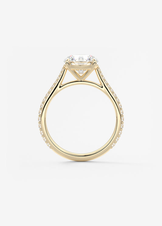 Oval Solitaire With Raised Basket Gallery Lab Grown Diamond Engagement Ring