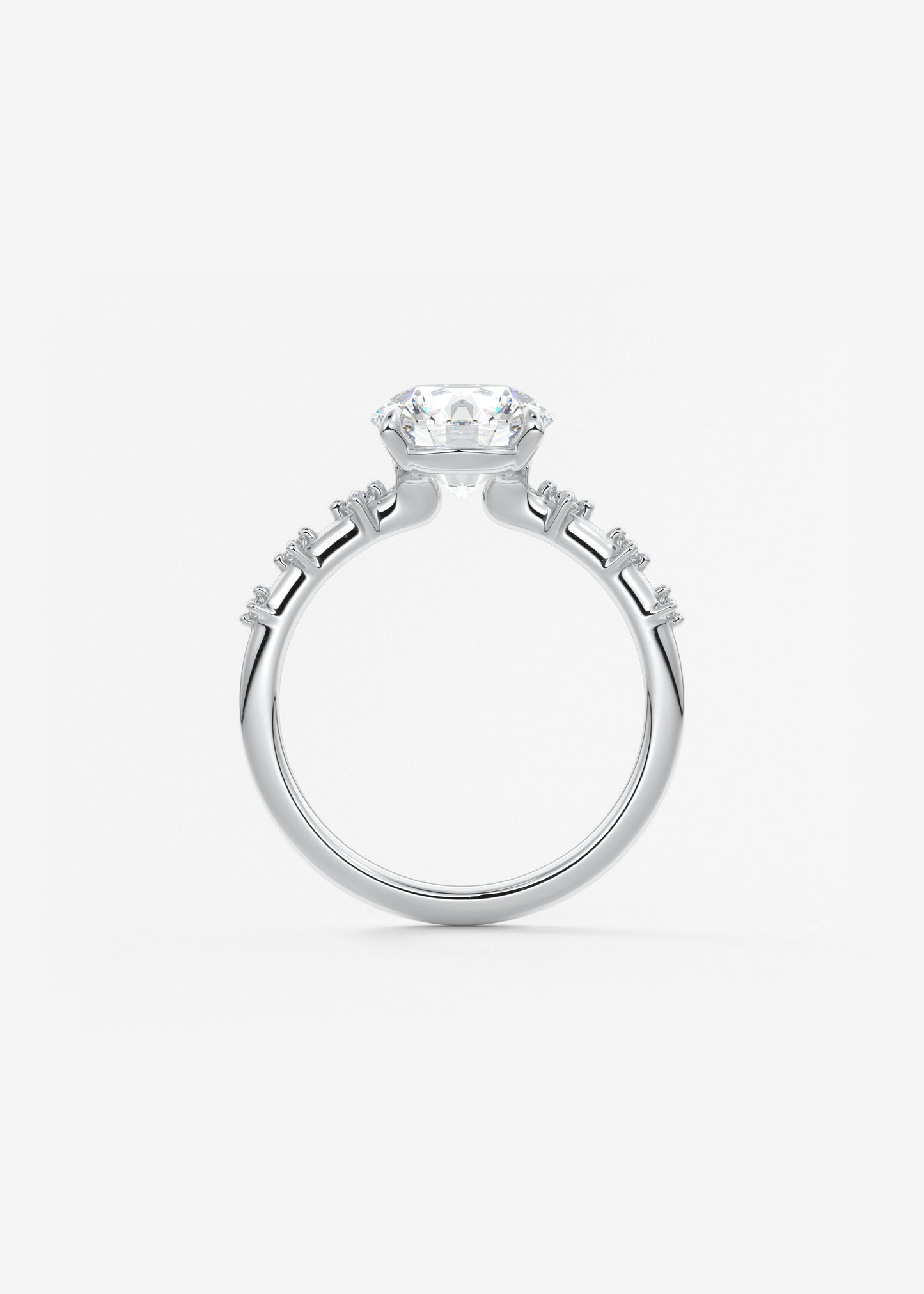 Oval Solitaire With Raised Basket Gallery Lab Grown Diamond Engagement Ring