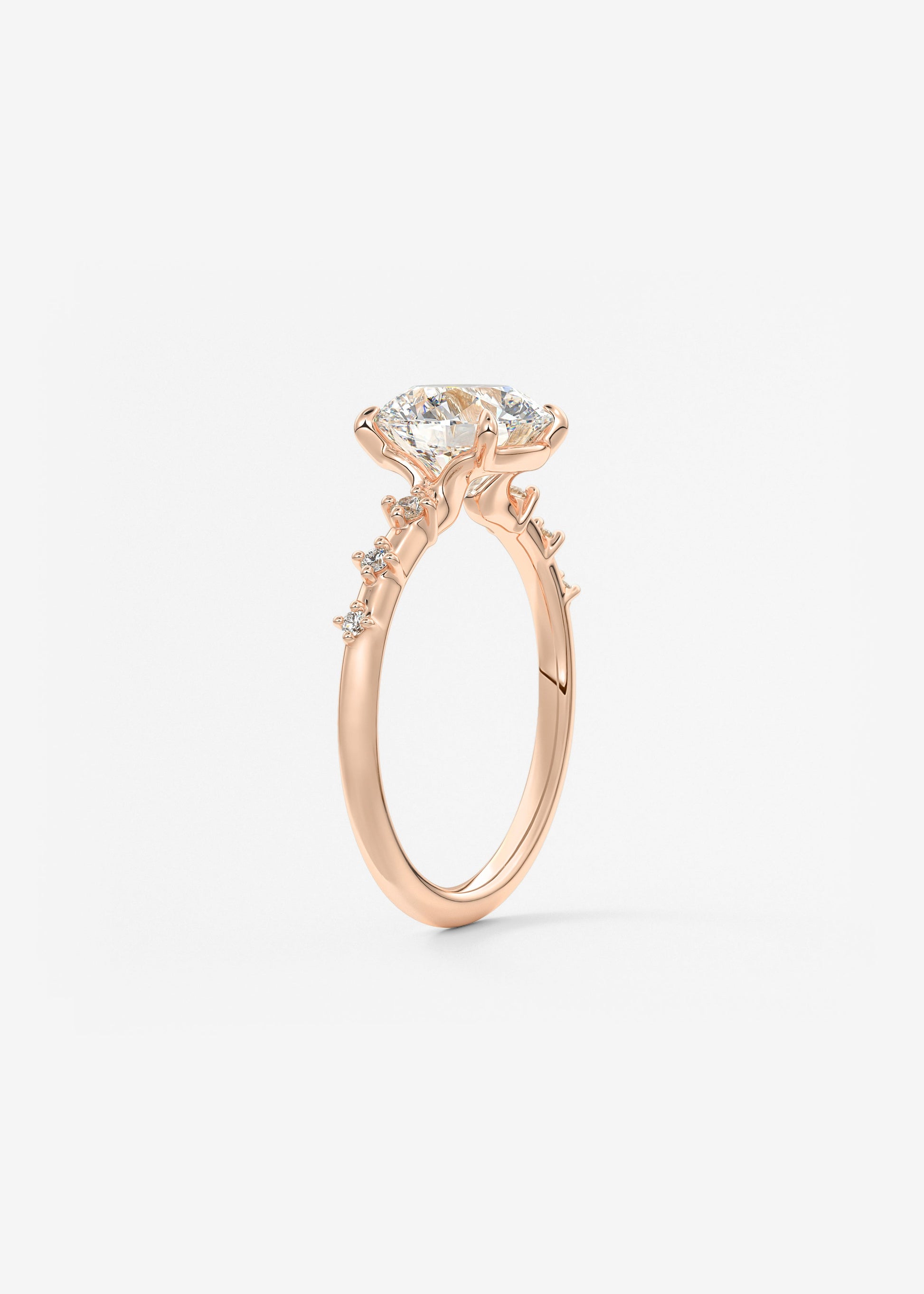 Oval Solitaire With Raised Basket Gallery Lab Grown Diamond Engagement Ring