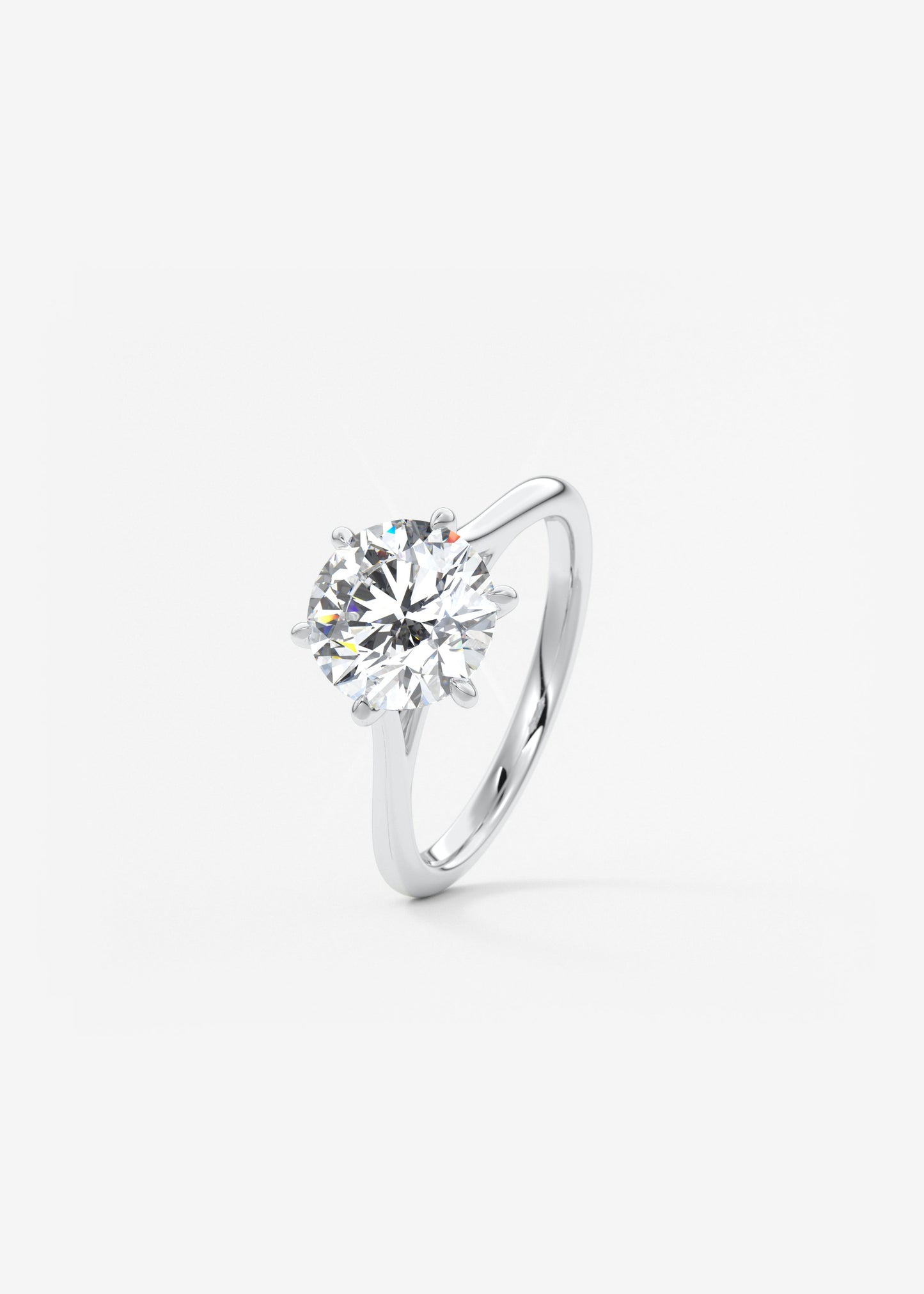 Oval Solitaire With Raised Basket Gallery Lab Grown Diamond Engagement Ring