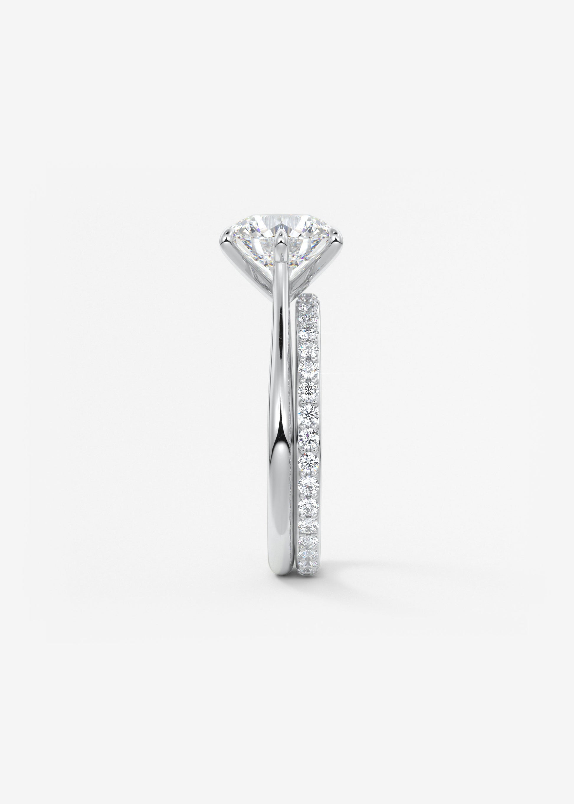 Oval Solitaire With Raised Basket Gallery Lab Grown Diamond Engagement Ring