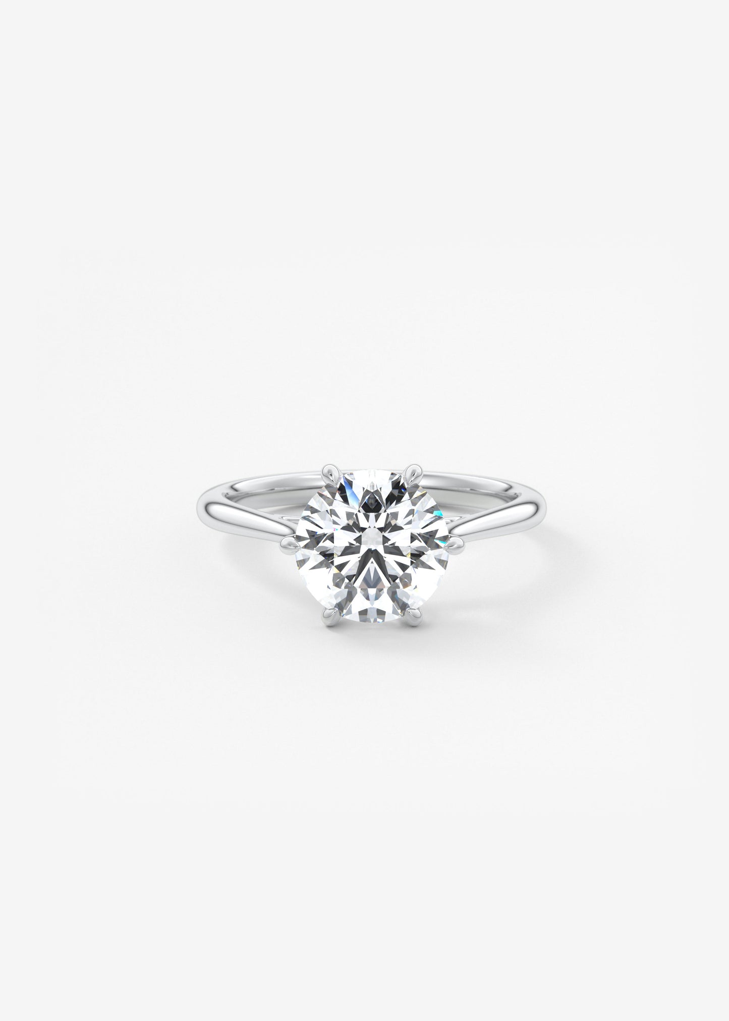 Oval Solitaire With Raised Basket Gallery Lab Grown Diamond Engagement Ring