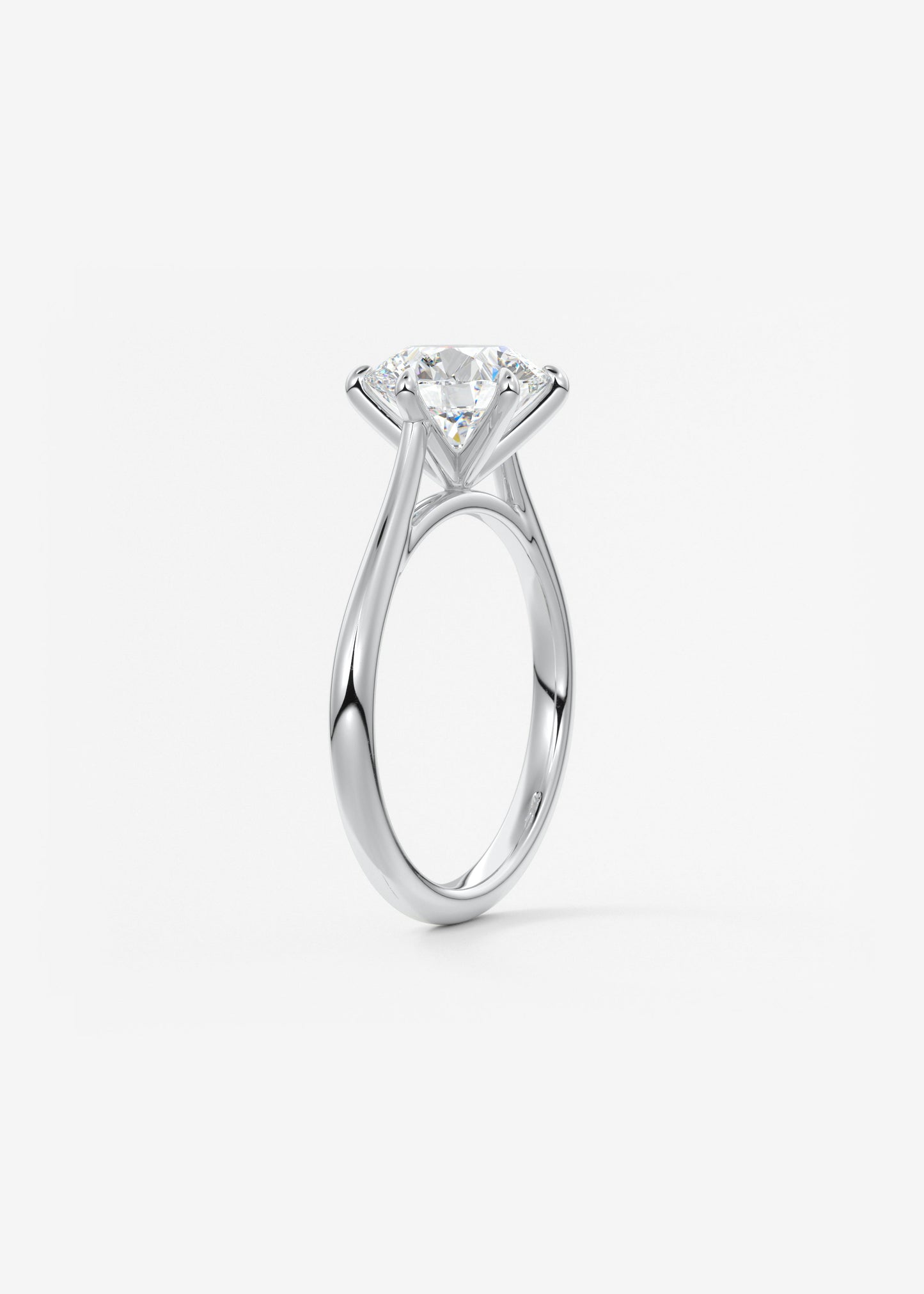 Oval Solitaire With Raised Basket Gallery Lab Grown Diamond Engagement Ring