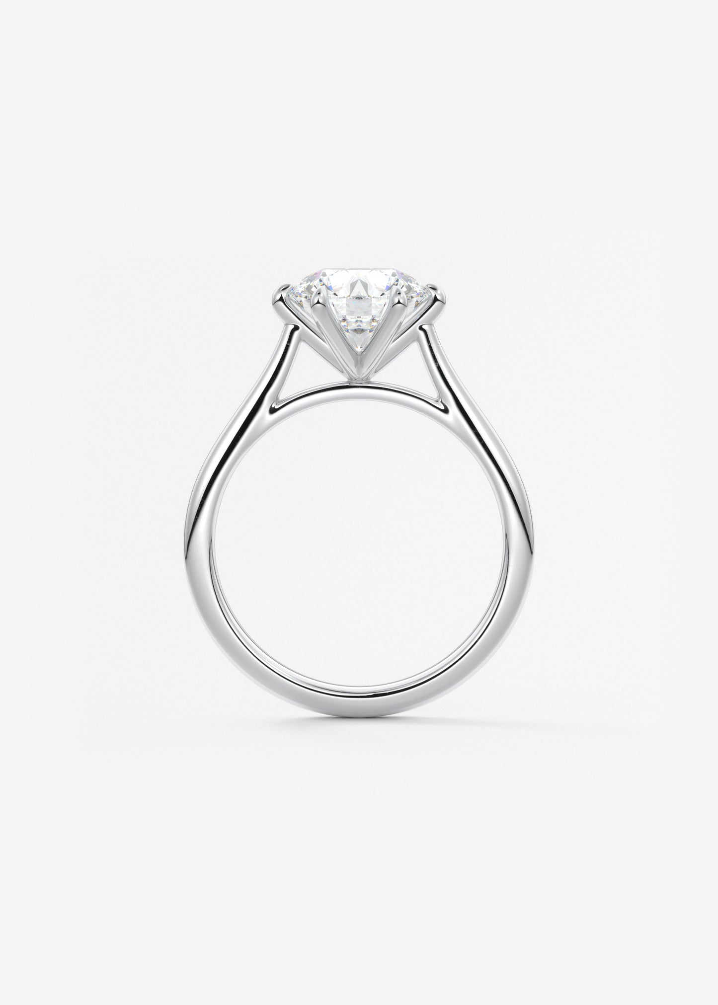 Oval Solitaire With Raised Basket Gallery Lab Grown Diamond Engagement Ring