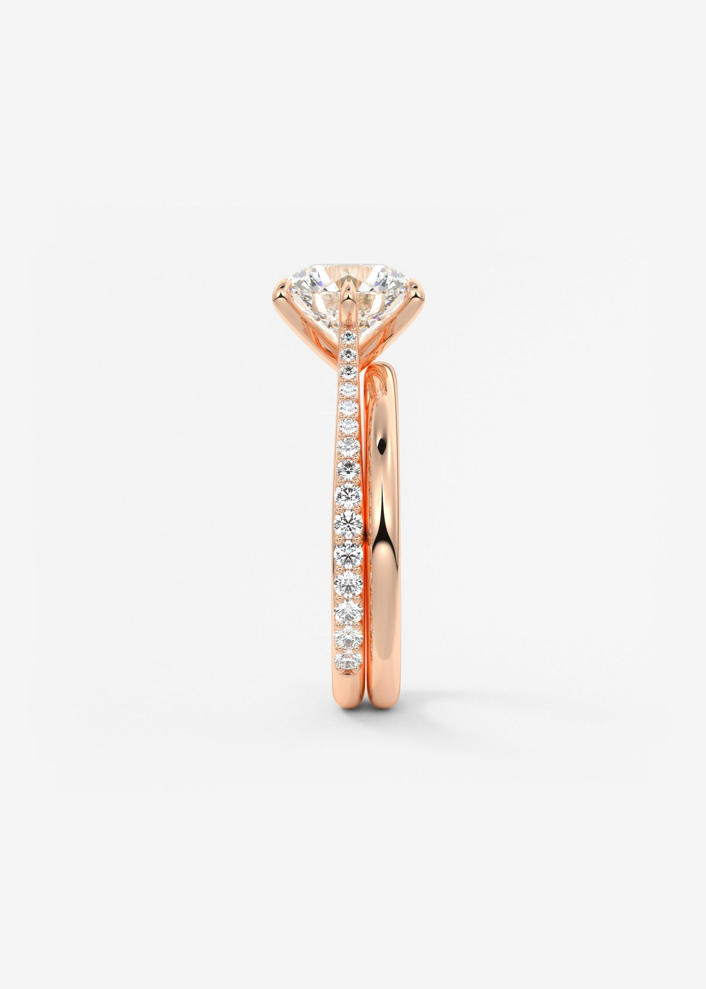 Oval Solitaire With Raised Basket Gallery Lab Grown Diamond Engagement Ring