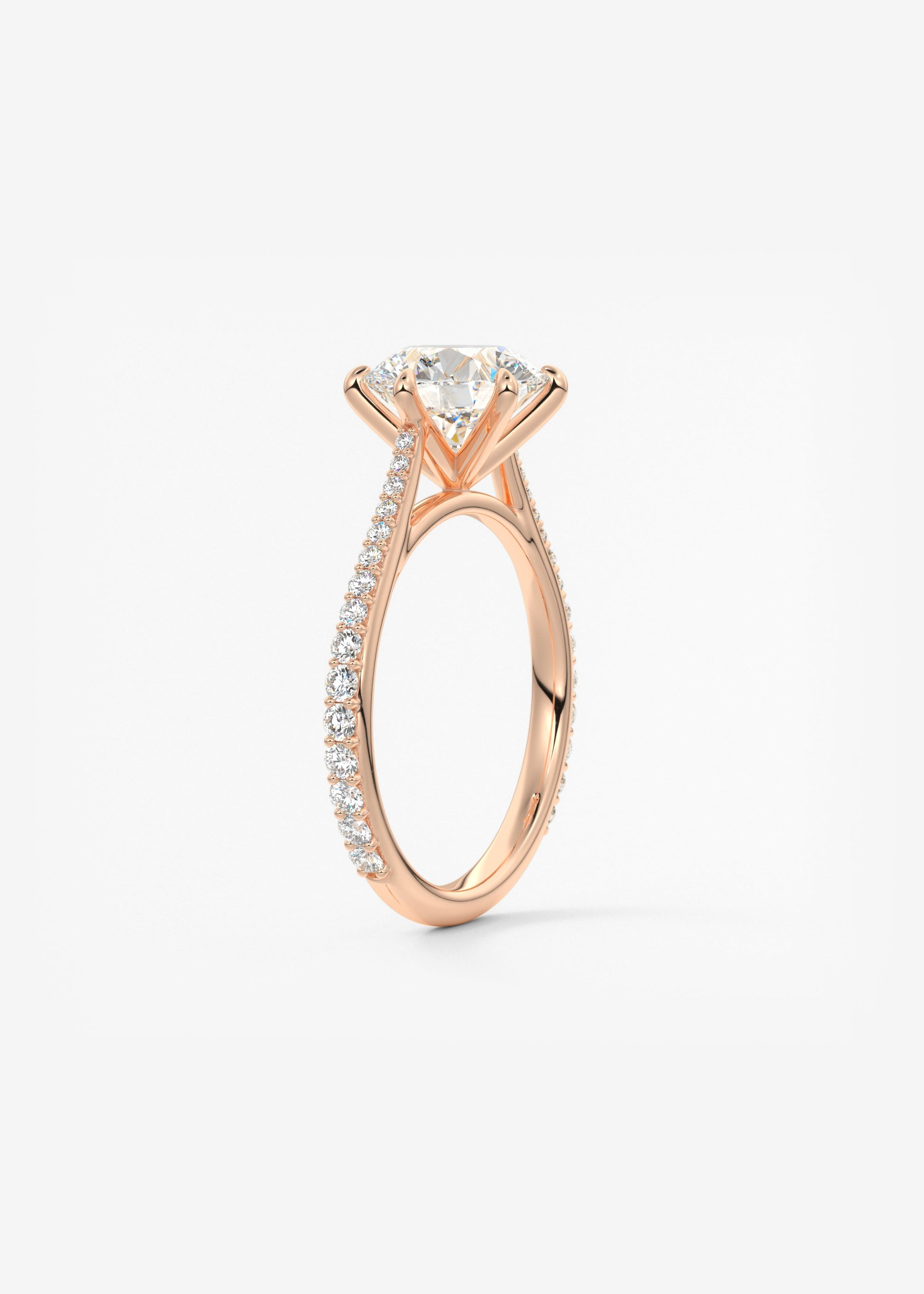 Oval Solitaire With Raised Basket Gallery Lab Grown Diamond Engagement Ring