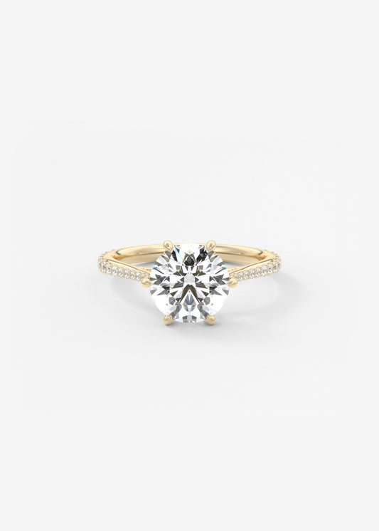 Oval Solitaire With Raised Basket Gallery Lab Grown Diamond Engagement Ring