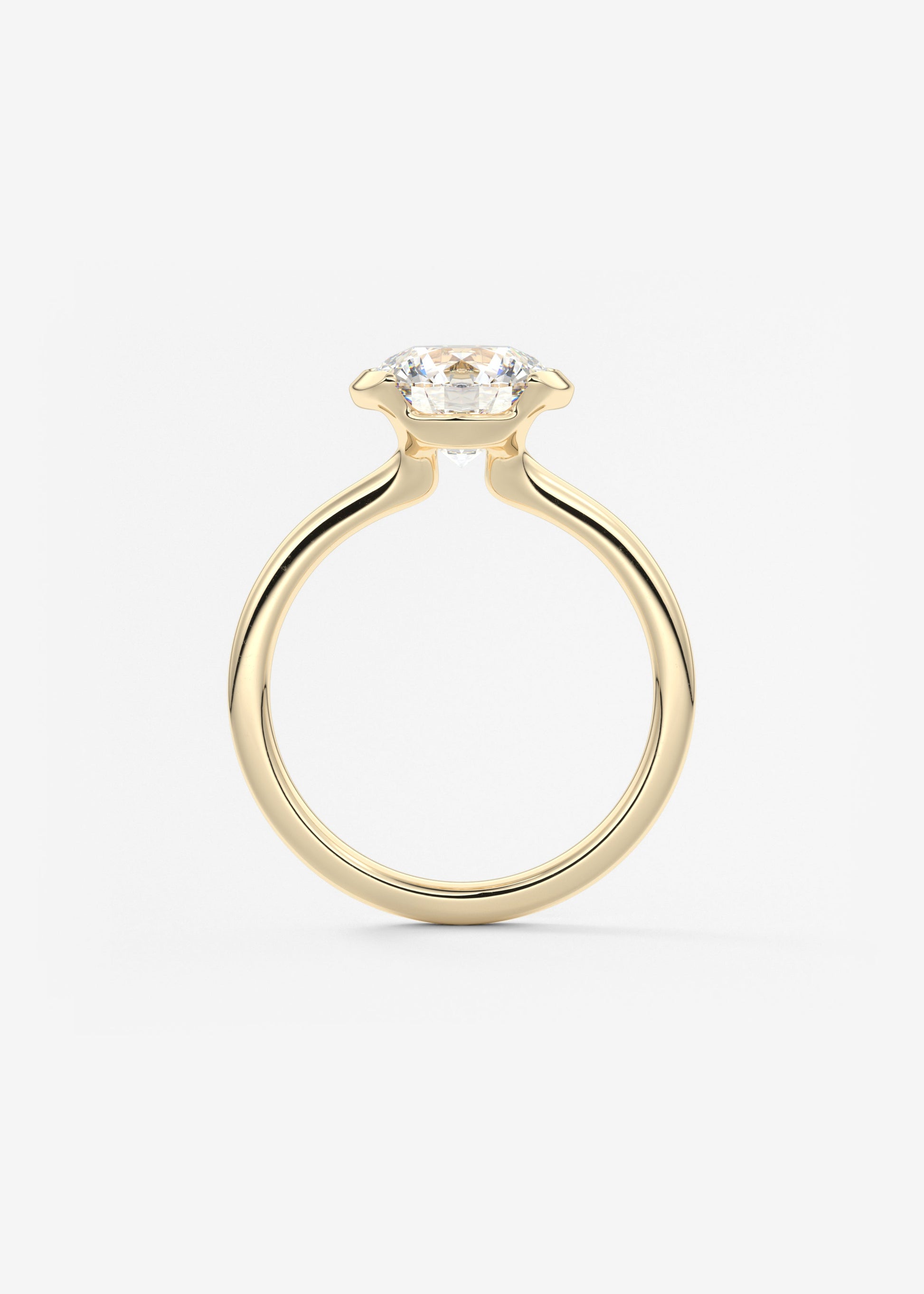 Oval Solitaire With Raised Basket Gallery Lab Grown Diamond Engagement Ring