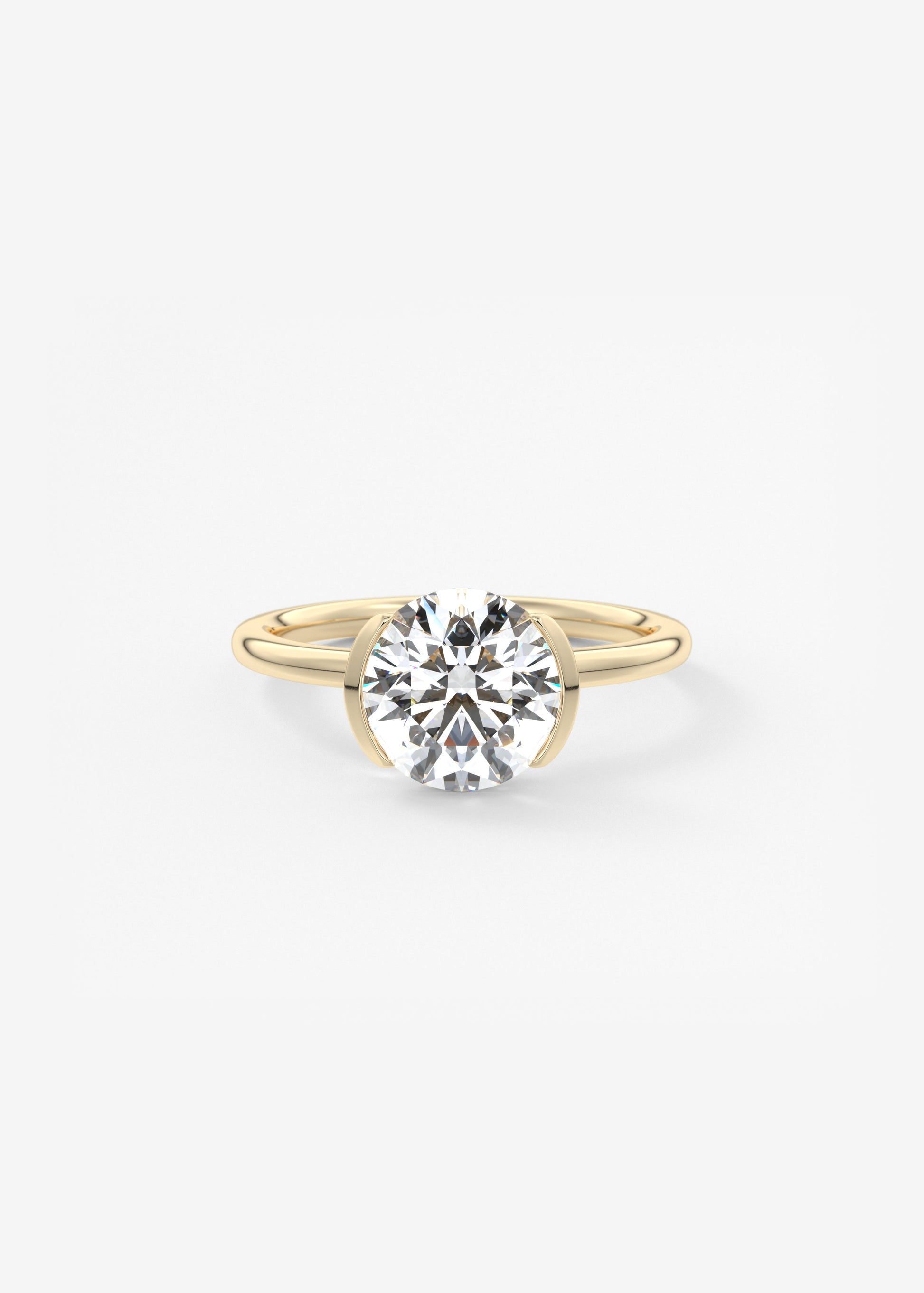 Oval Solitaire With Raised Basket Gallery Lab Grown Diamond Engagement Ring
