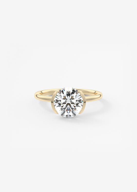 Oval Solitaire With Raised Basket Gallery Lab Grown Diamond Engagement Ring