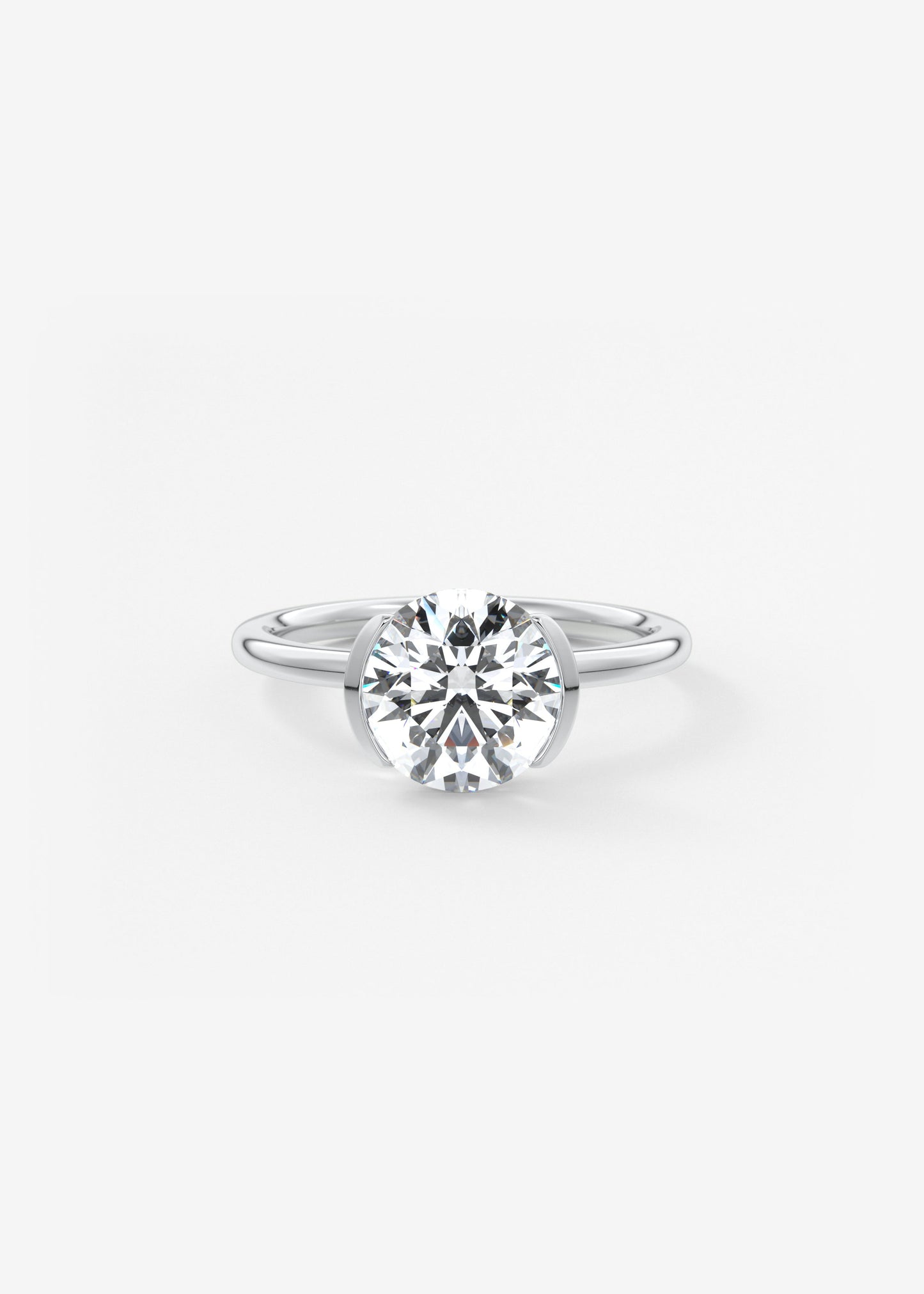 Oval Solitaire With Raised Basket Gallery Lab Grown Diamond Engagement Ring