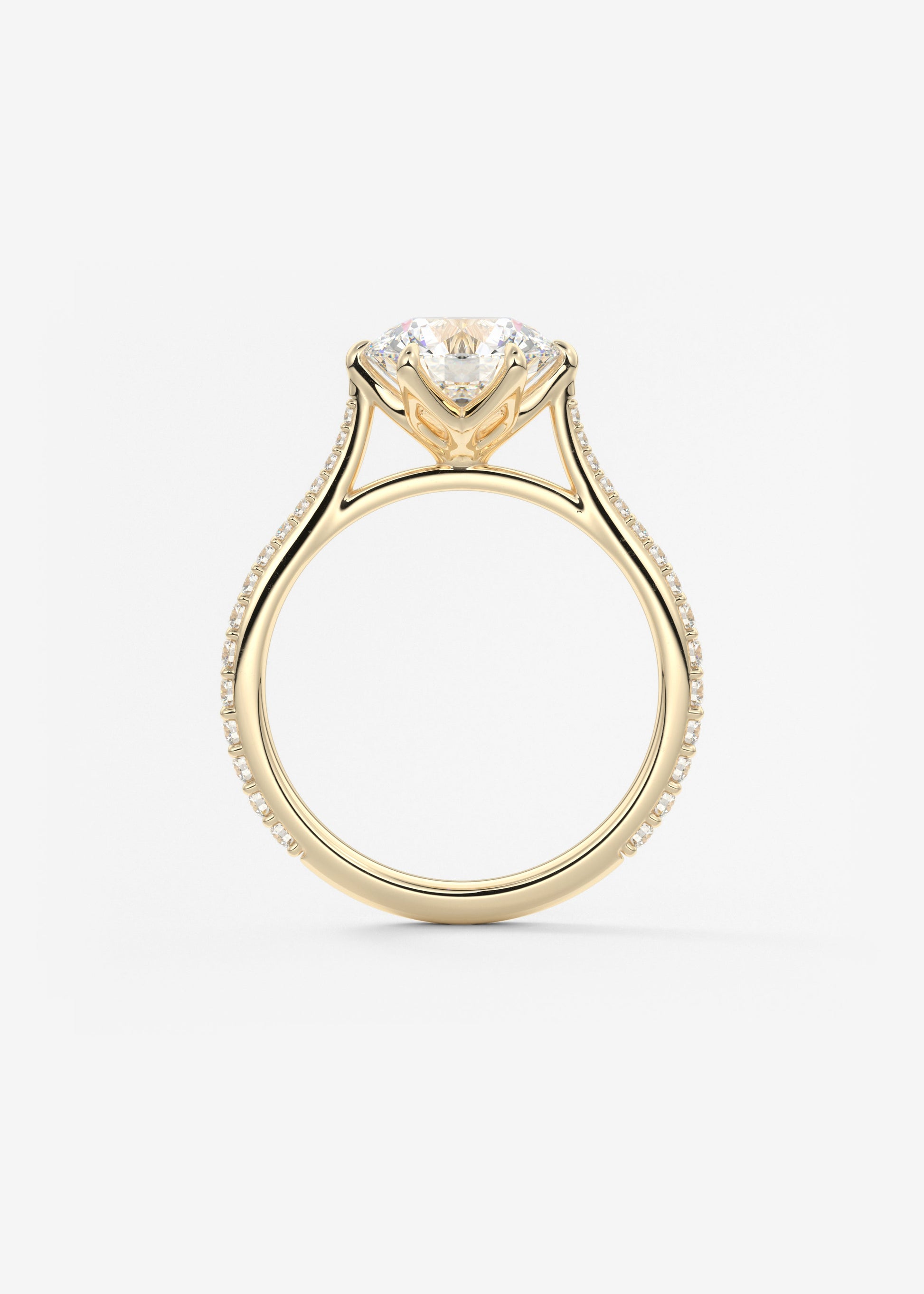 Oval Solitaire With Raised Basket Gallery Lab Grown Diamond Engagement Ring