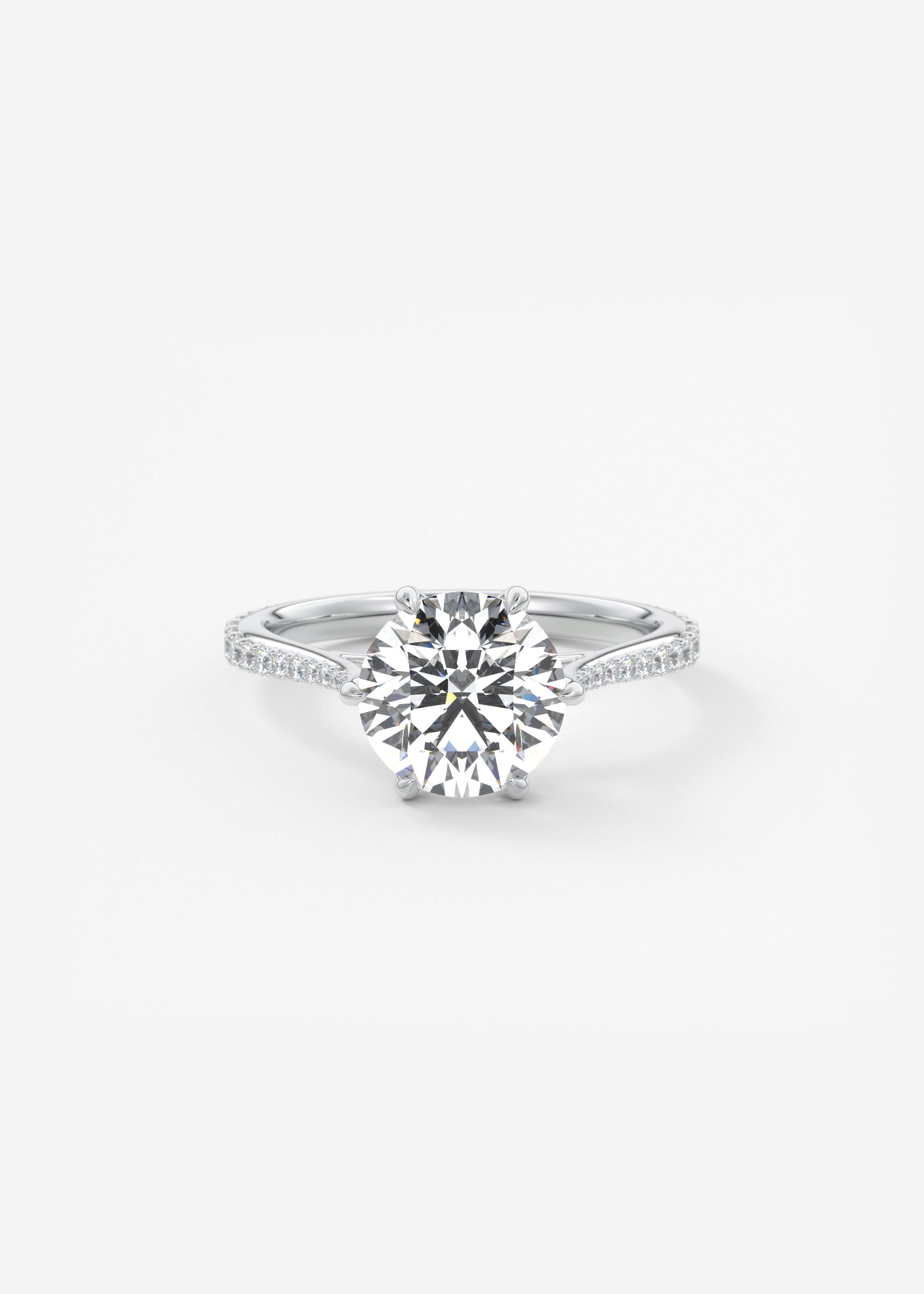 Oval Solitaire With Raised Basket Gallery Lab Grown Diamond Engagement Ring