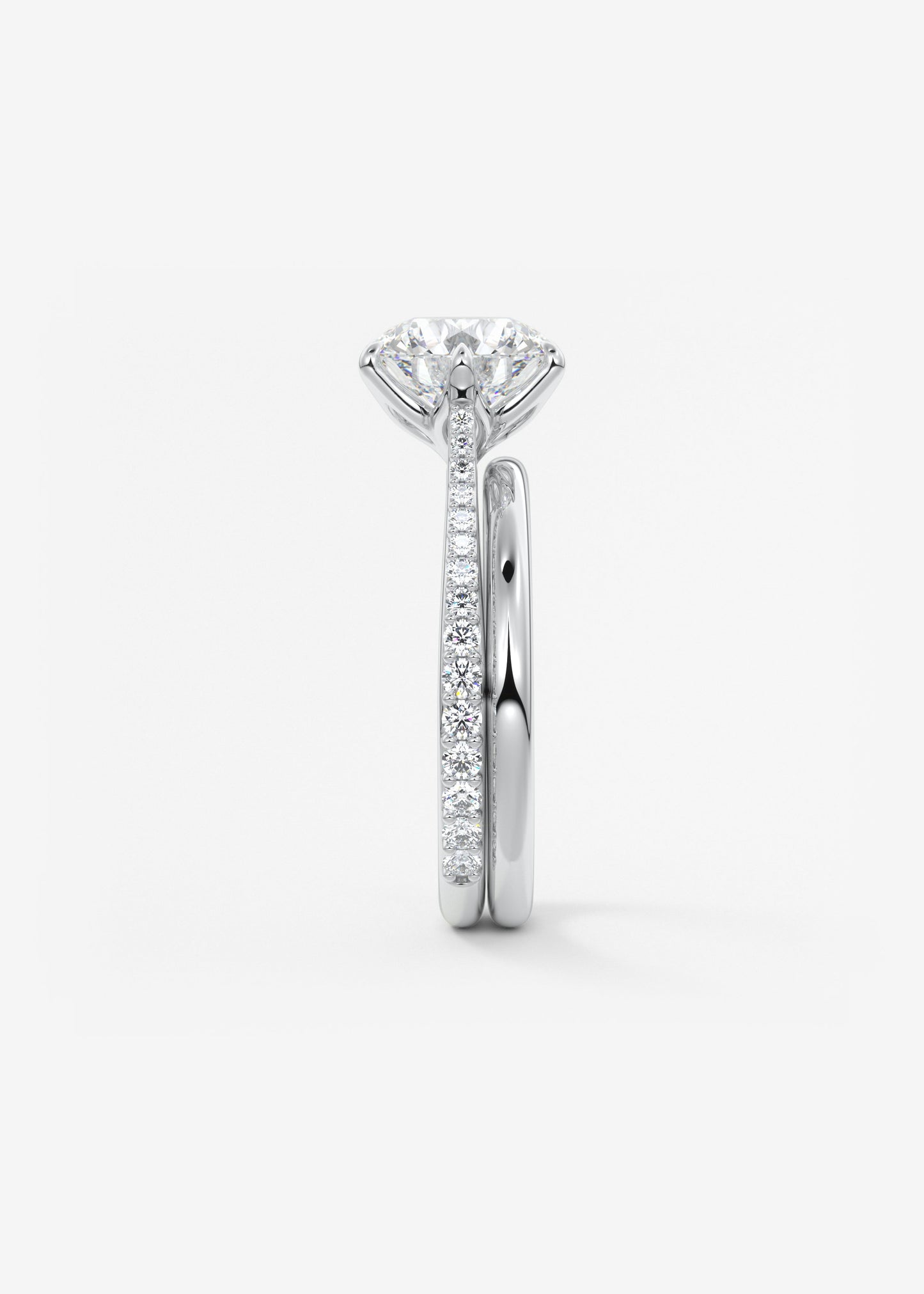 Oval Solitaire With Raised Basket Gallery Lab Grown Diamond Engagement Ring