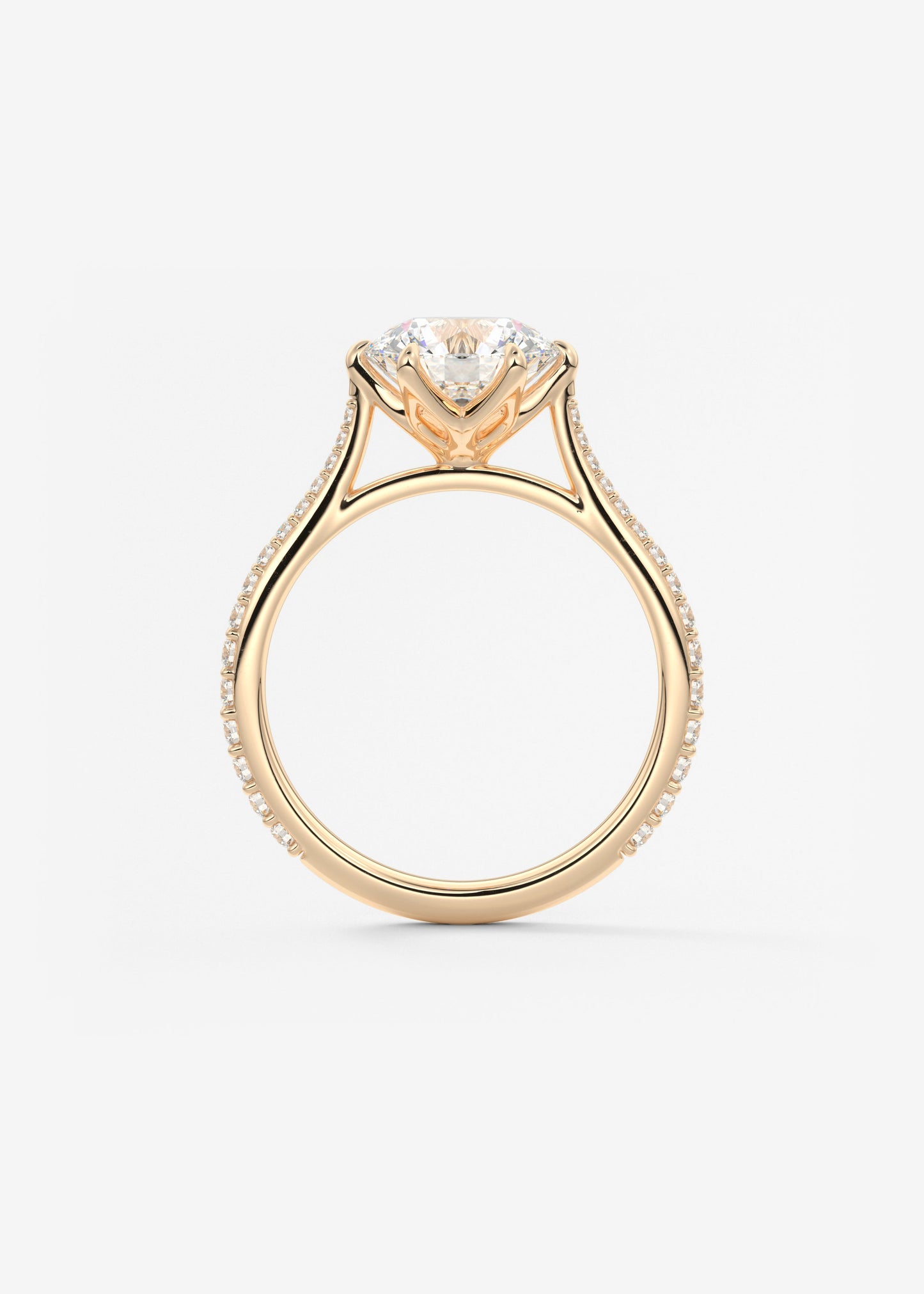 Oval Solitaire With Raised Basket Gallery Lab Grown Diamond Engagement Ring