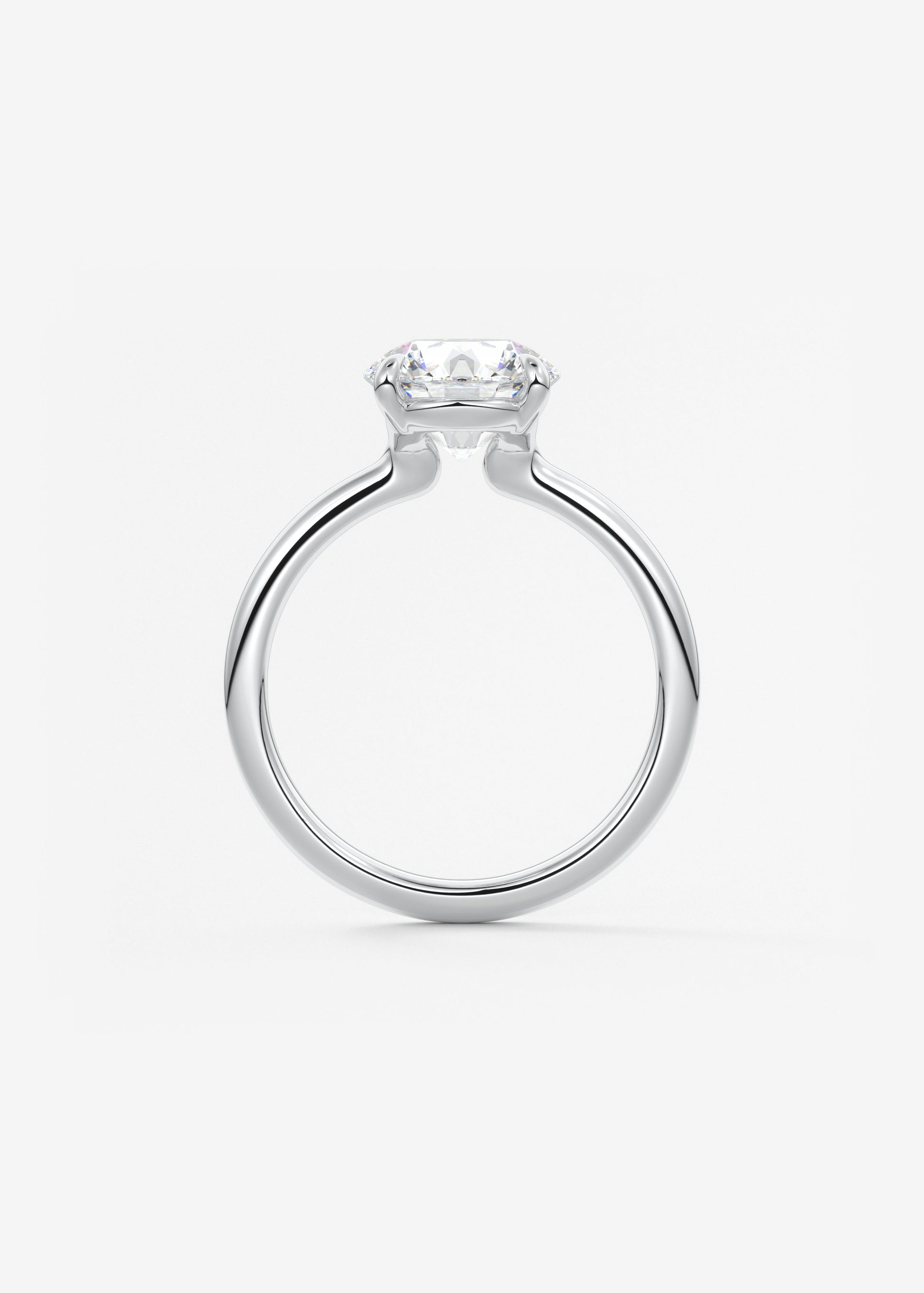 Oval Solitaire With Raised Basket Gallery Lab Grown Diamond Engagement Ring