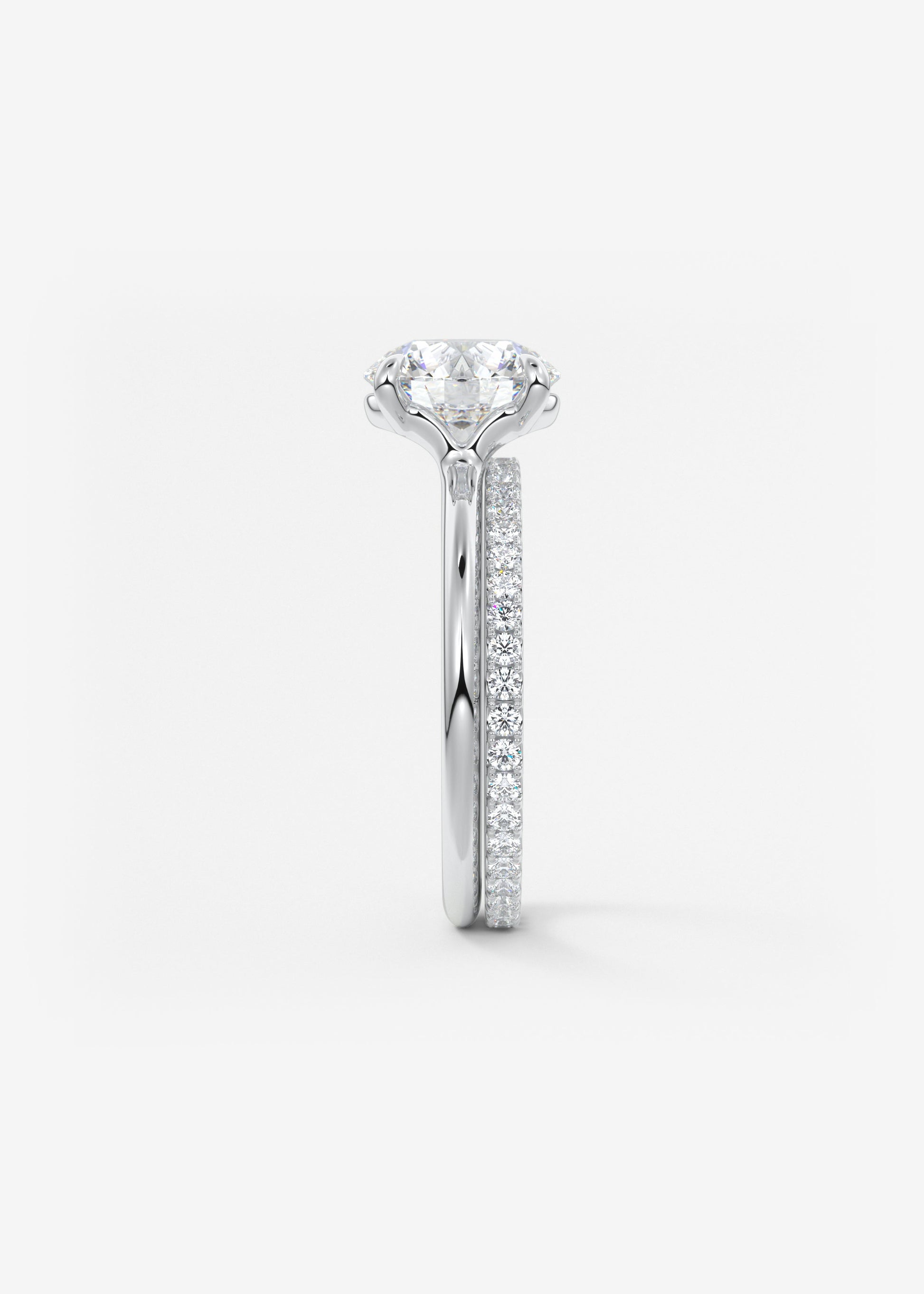 Oval Solitaire With Raised Basket Gallery Lab Grown Diamond Engagement Ring