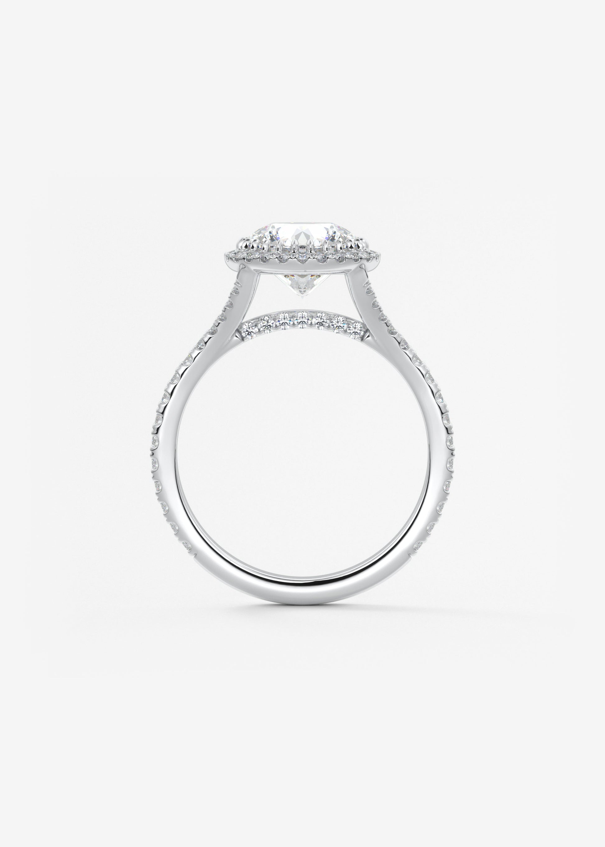 Oval Solitaire With Raised Basket Gallery Lab Grown Diamond Engagement Ring