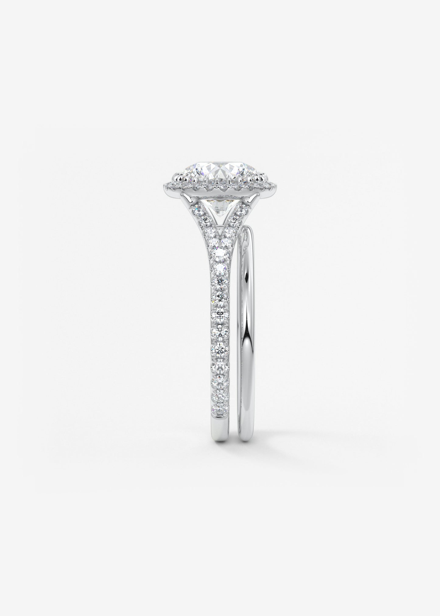 Oval Solitaire With Raised Basket Gallery Lab Grown Diamond Engagement Ring