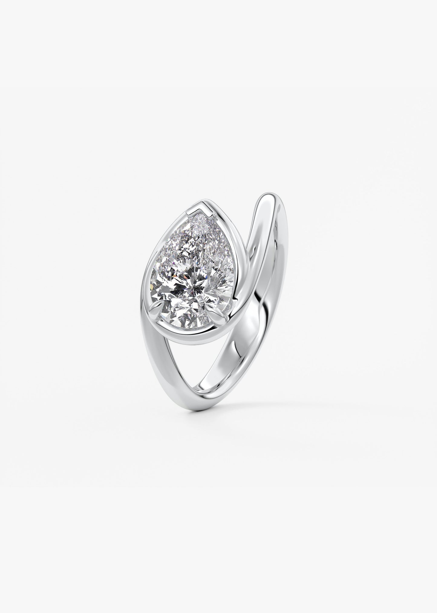 Oval Solitaire With Raised Basket Gallery Lab Grown Diamond Engagement Ring